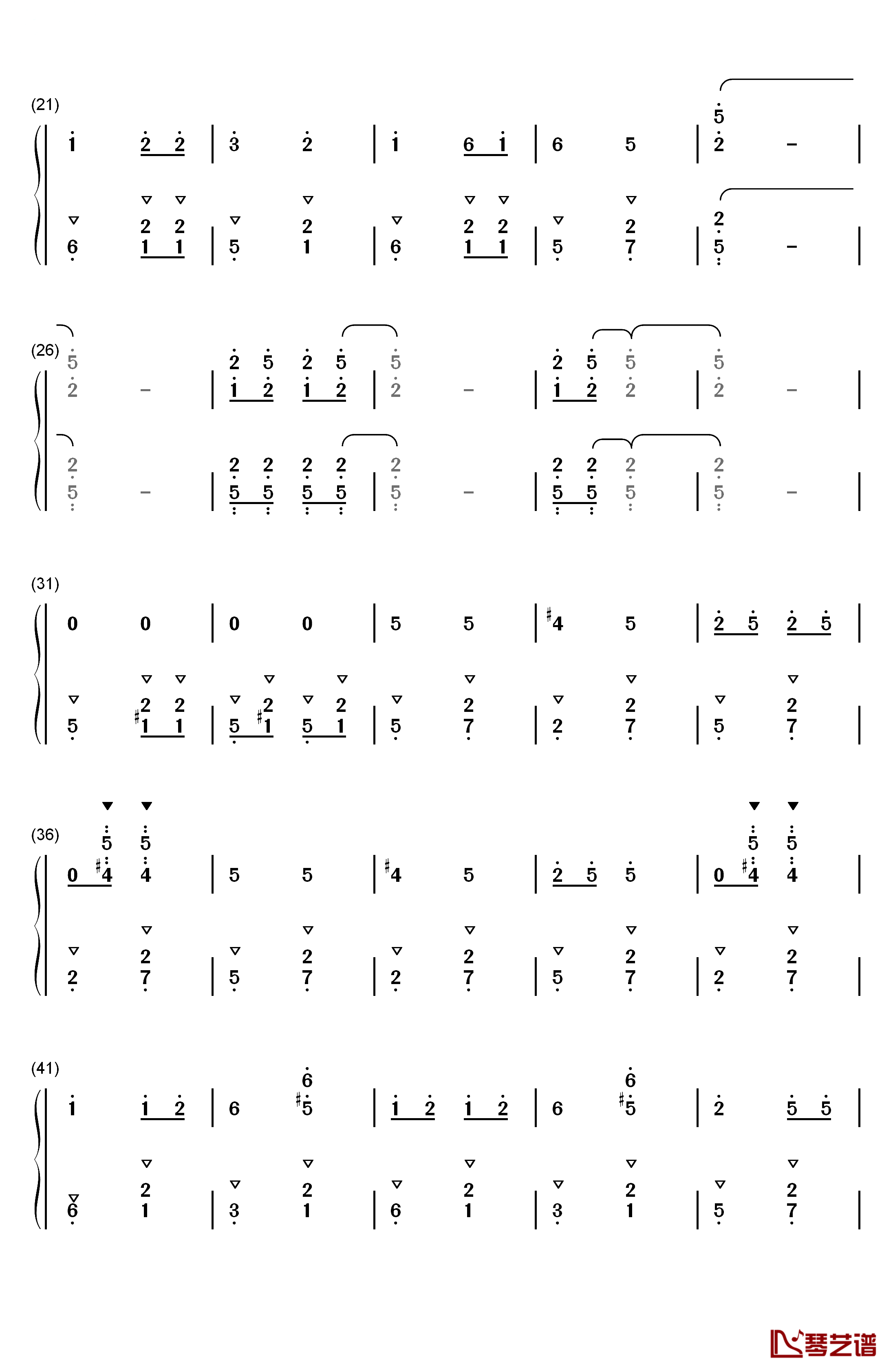 济公活佛钢琴简谱-数字双手-金复载2