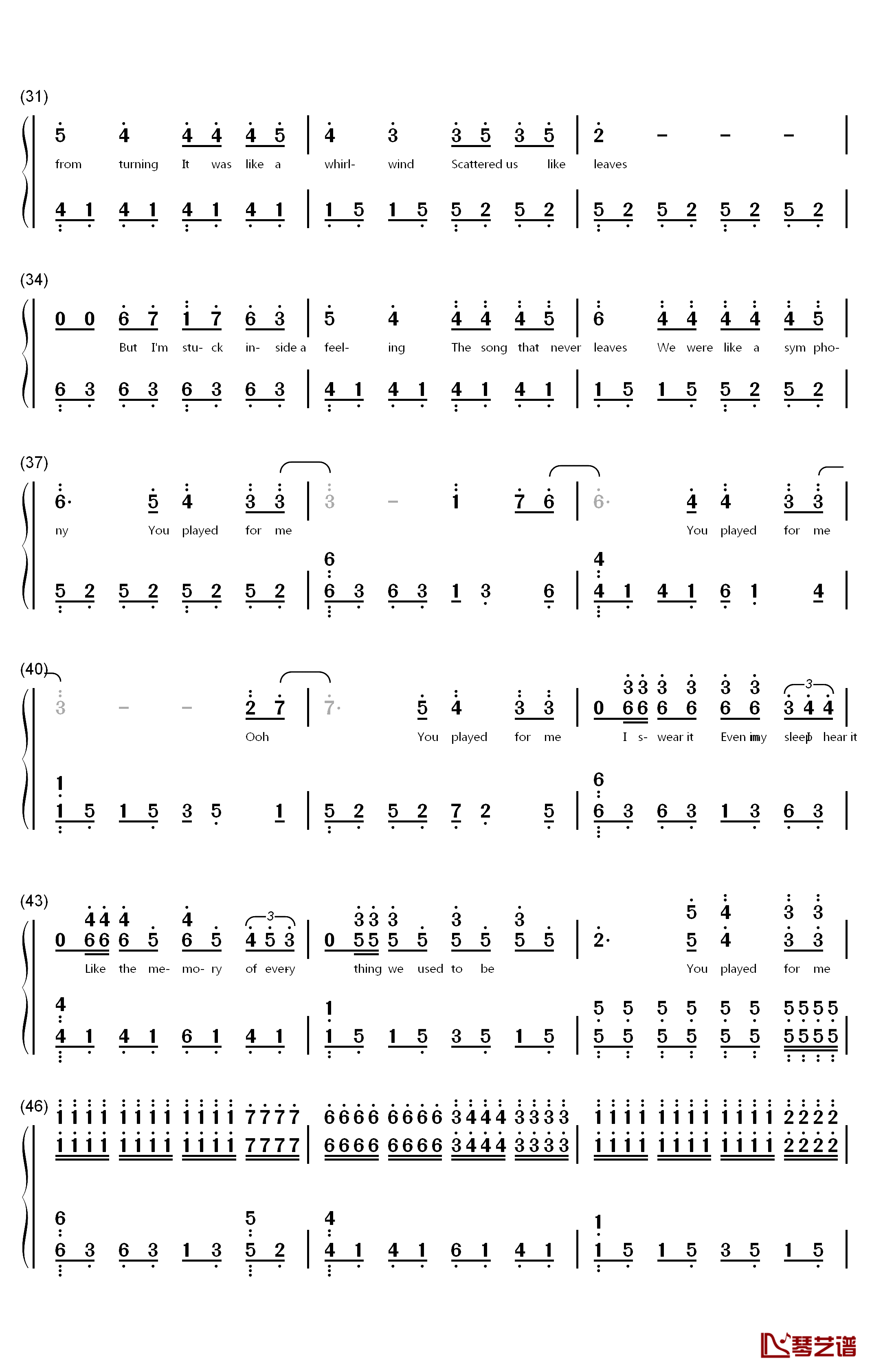 Play钢琴简谱-数字双手-K-391 Alan Walker Tungevaag Mangoo3