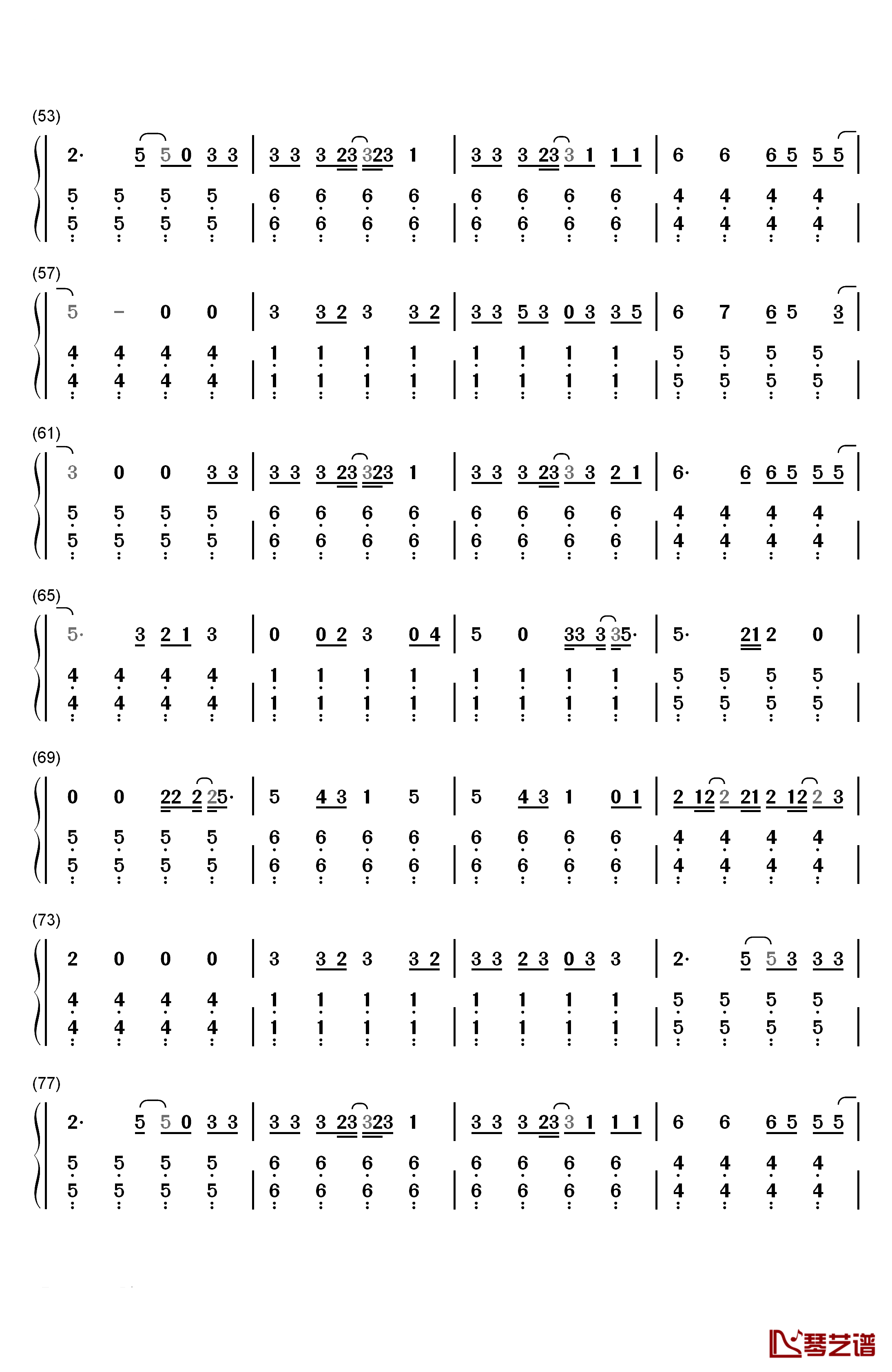 KNOCK KNOCK钢琴简谱-数字双手-TWICE3