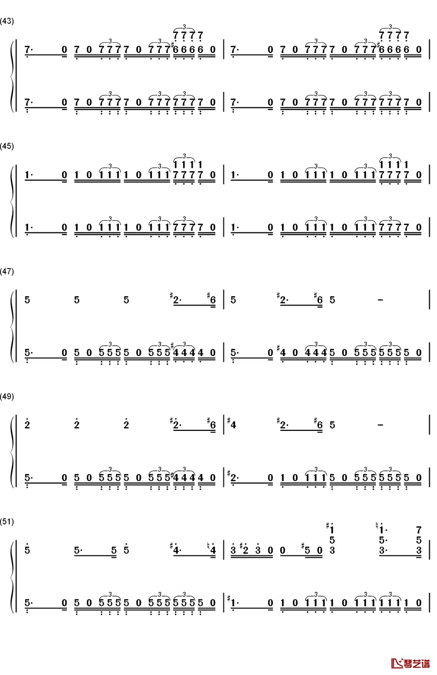 The Imperial March钢琴简谱-数字双手-John Williams5