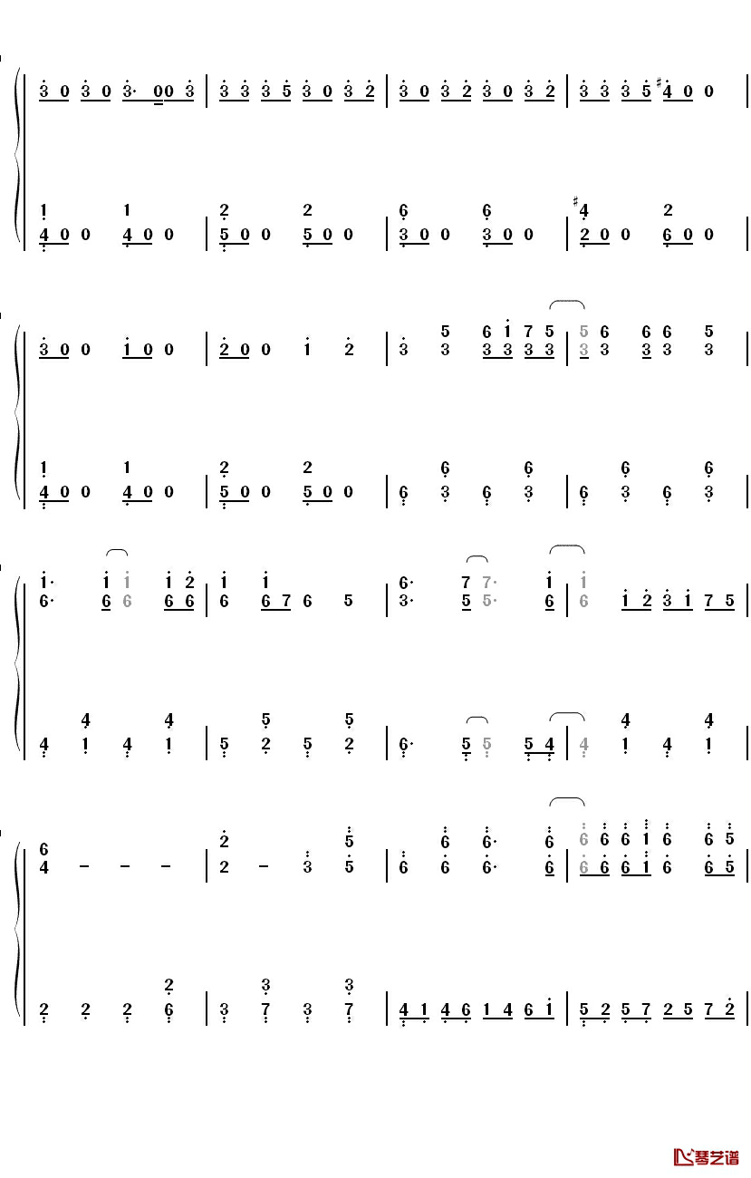 桜前线异常ナシ钢琴简谱-数字双手-初音ミク9