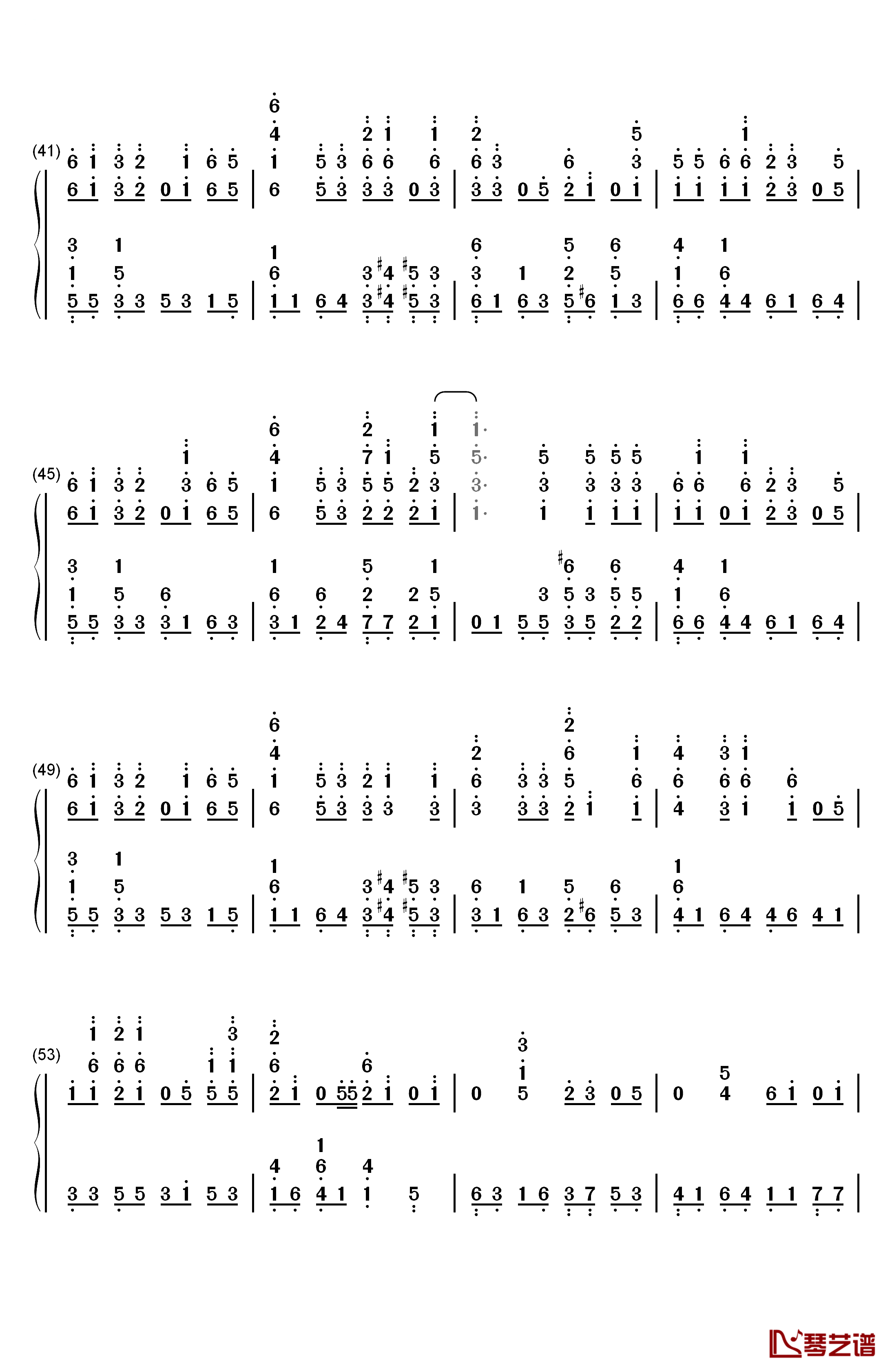 アヤノの幸福理論钢琴简谱-数字双手-Jin3