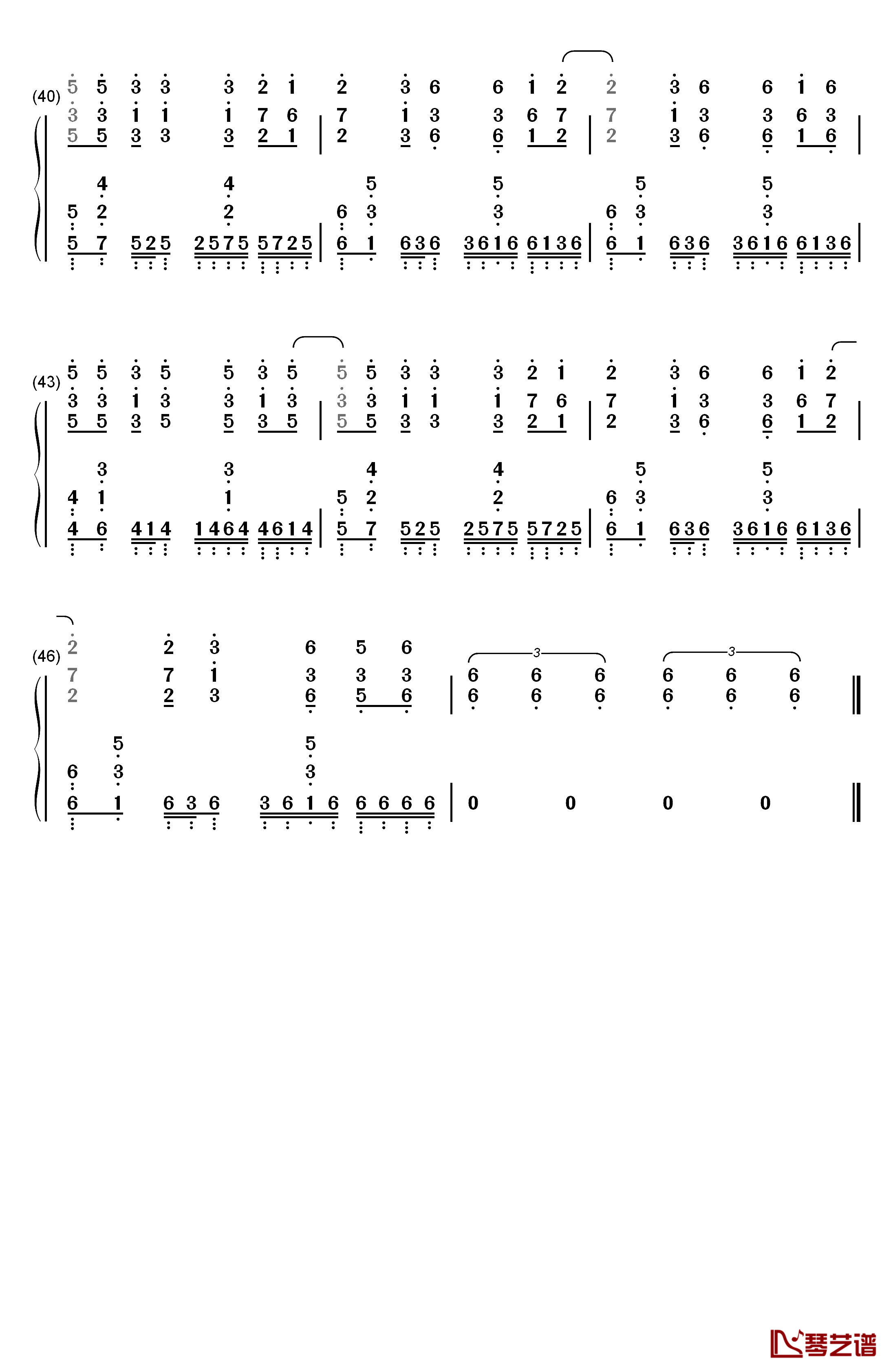 X.U.钢琴简谱-数字双手-SawanoHiroyuki[nZk]:Gemie4