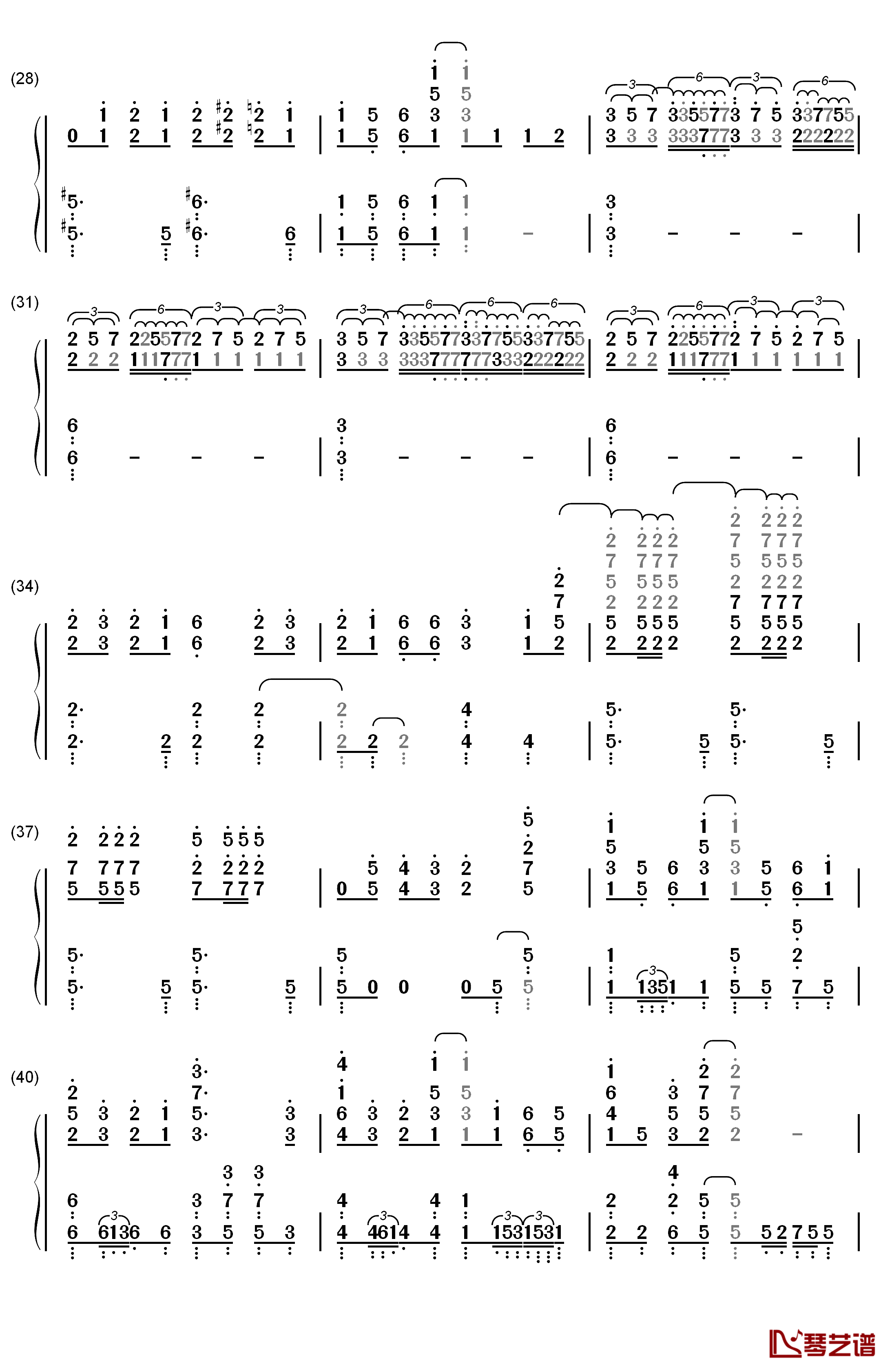 ふ・れ・ん・ど・し・た・い钢琴简谱-数字双手-学园生活部3