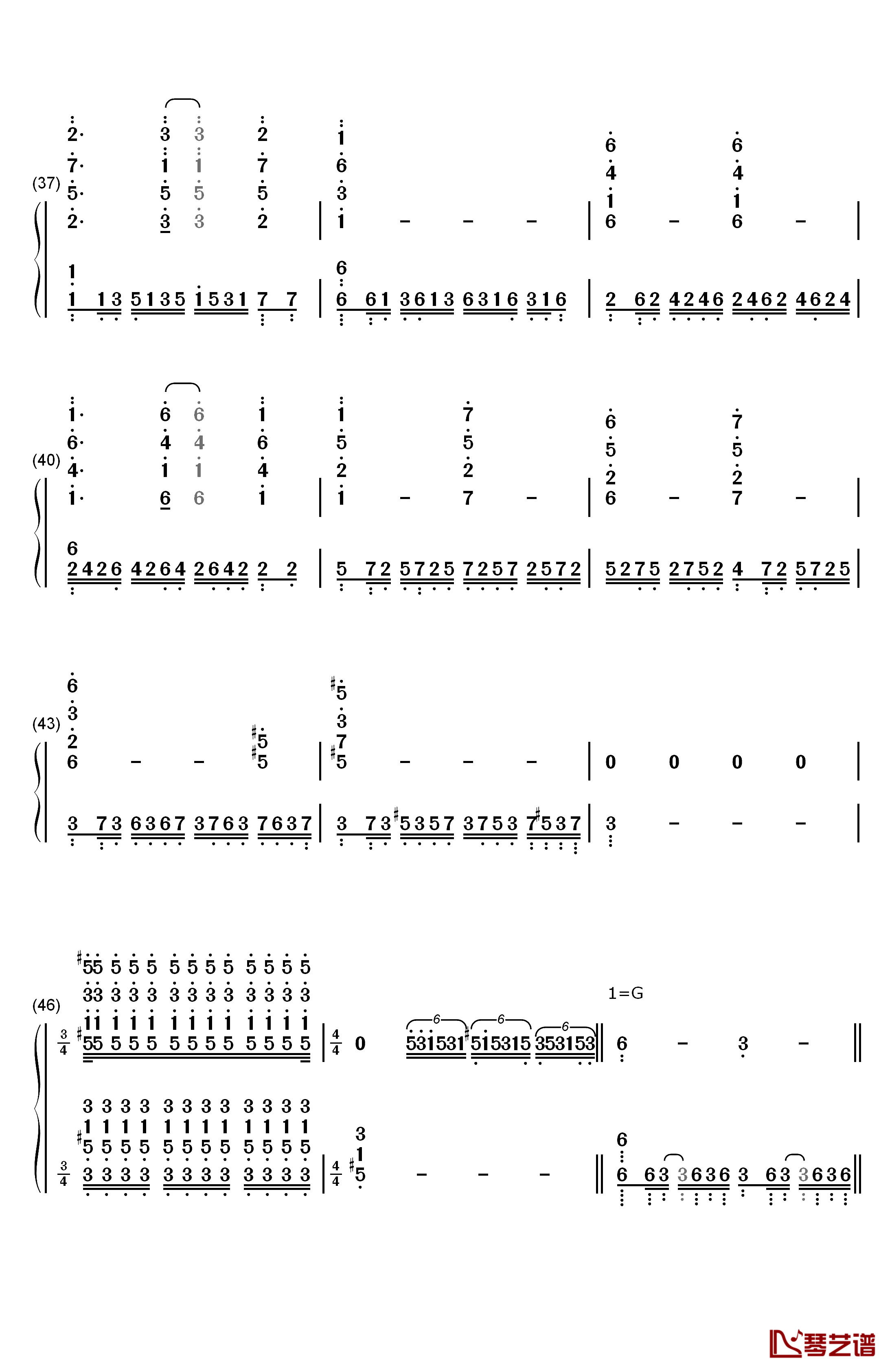 Swordland钢琴简谱-数字双手-梶浦由记4