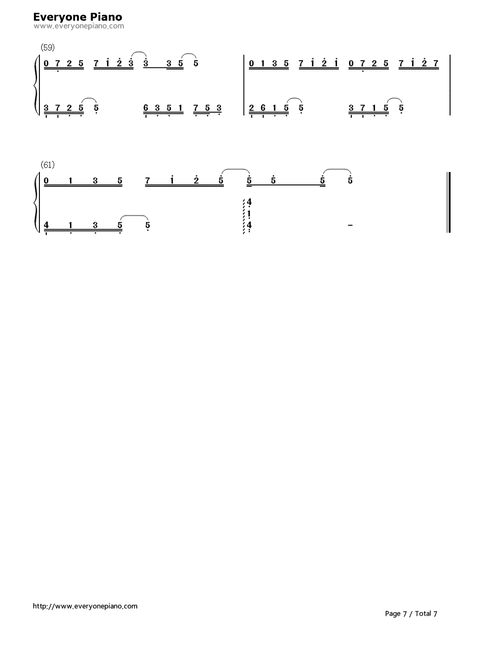 慢慢等钢琴简谱-数字双手-韦礼安7