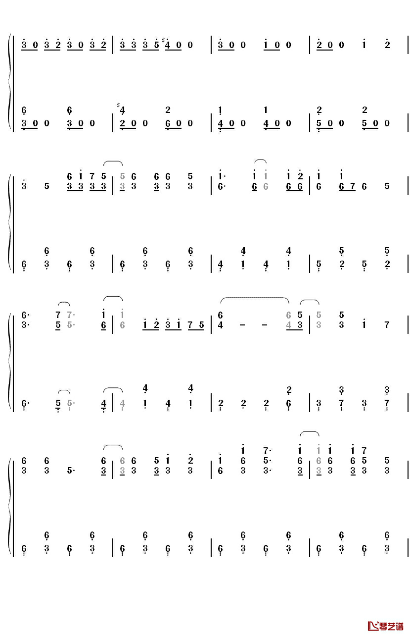 桜前线异常ナシ钢琴简谱-数字双手-初音ミク6