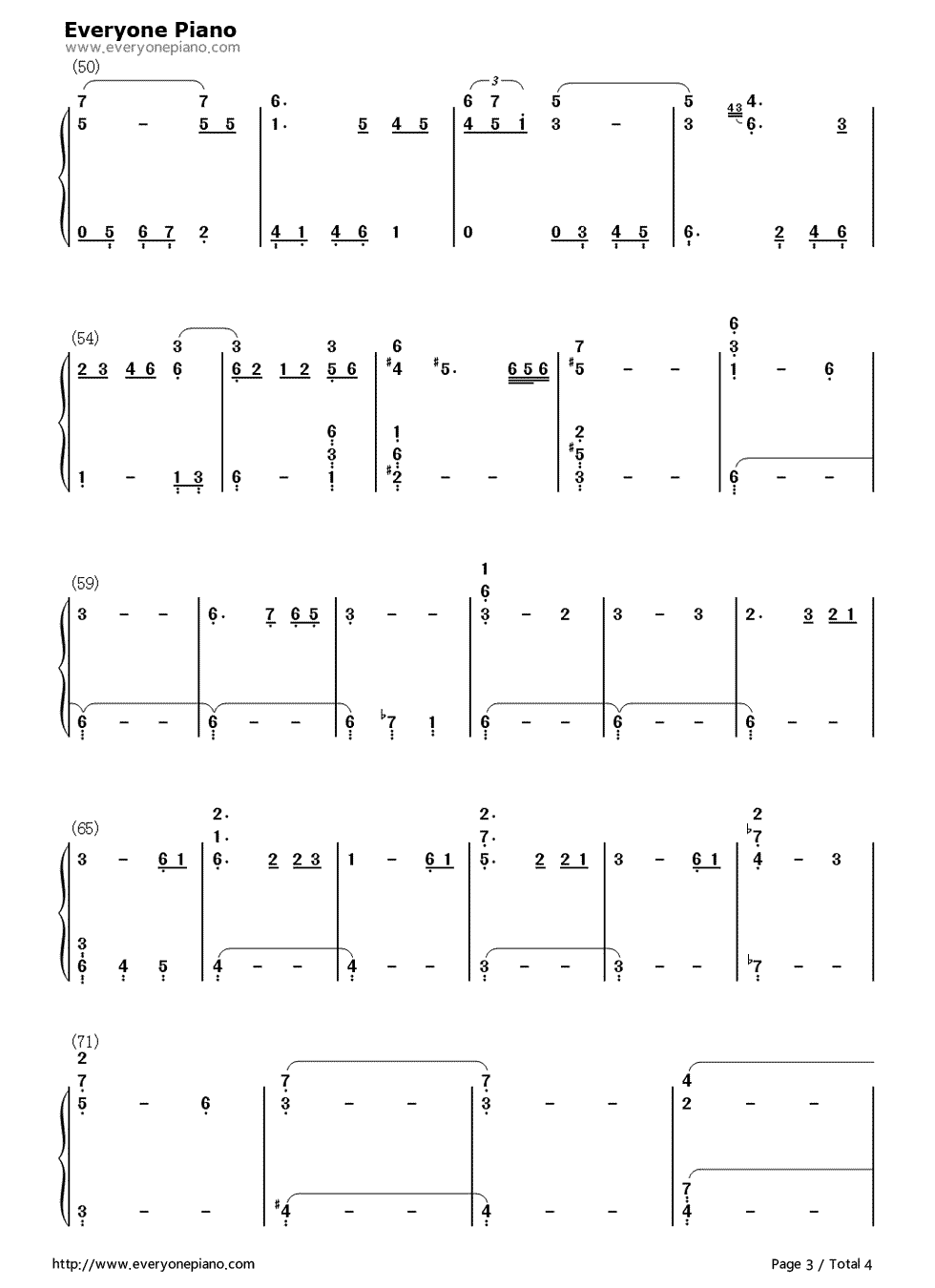 エウテルペ钢琴简谱-数字双手-EGOIST  Chelly3