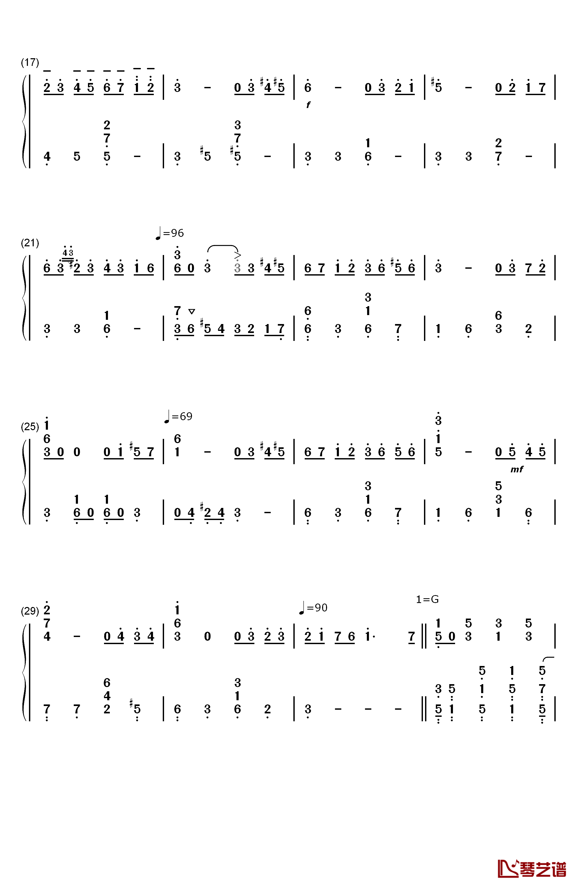 六月船歌钢琴简谱-数字双手-柴可夫斯基  Tchaikovsky2