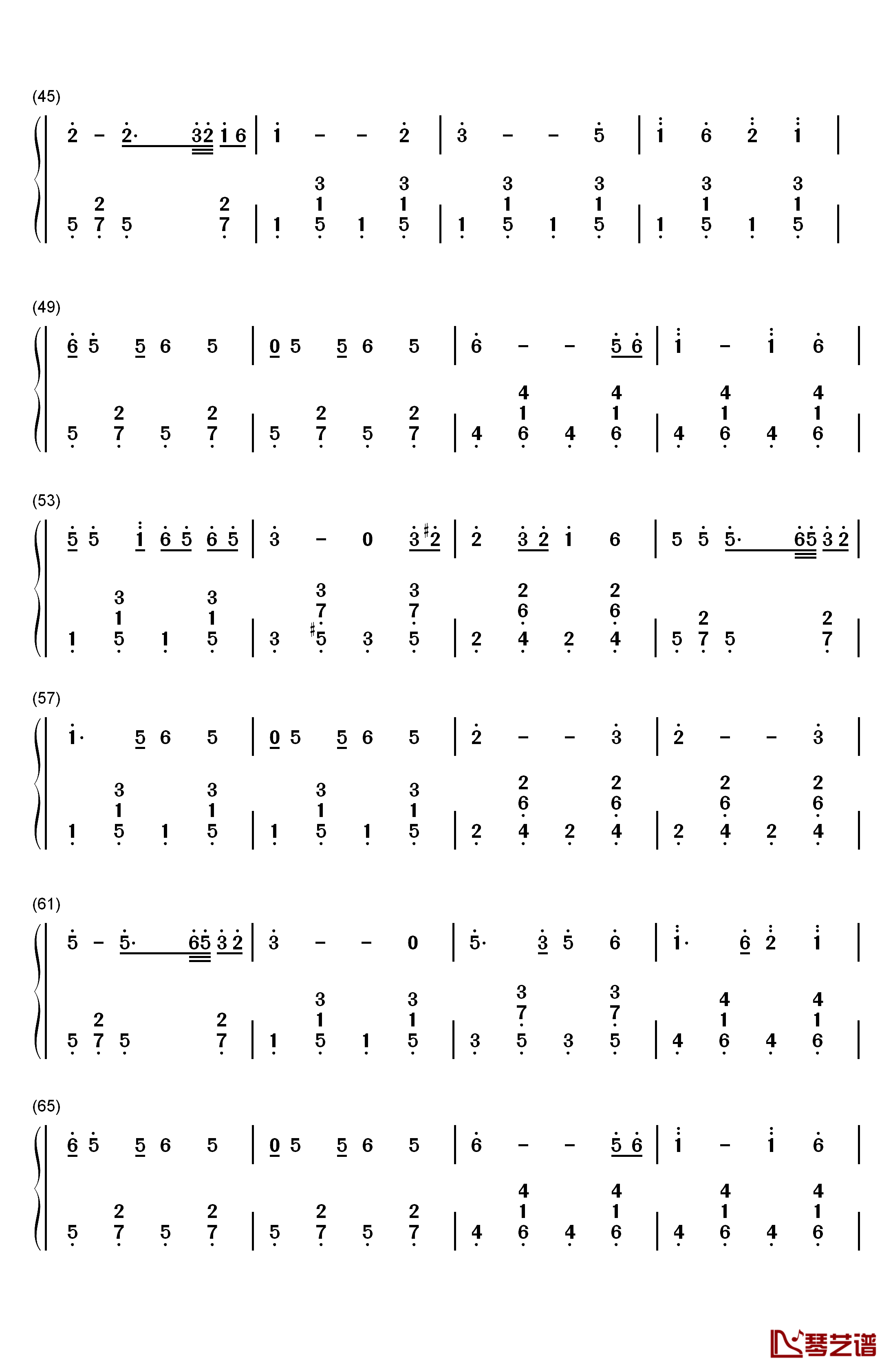 往事只能回味钢琴简谱-数字双手-刘家昌3