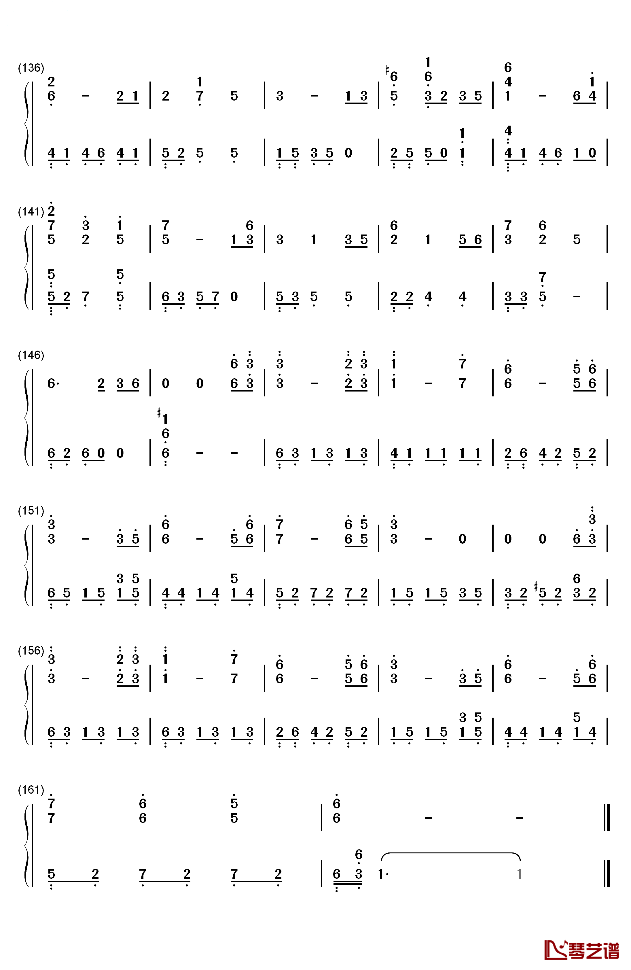 草原の涙钢琴简谱-数字双手-矶村由纪子6