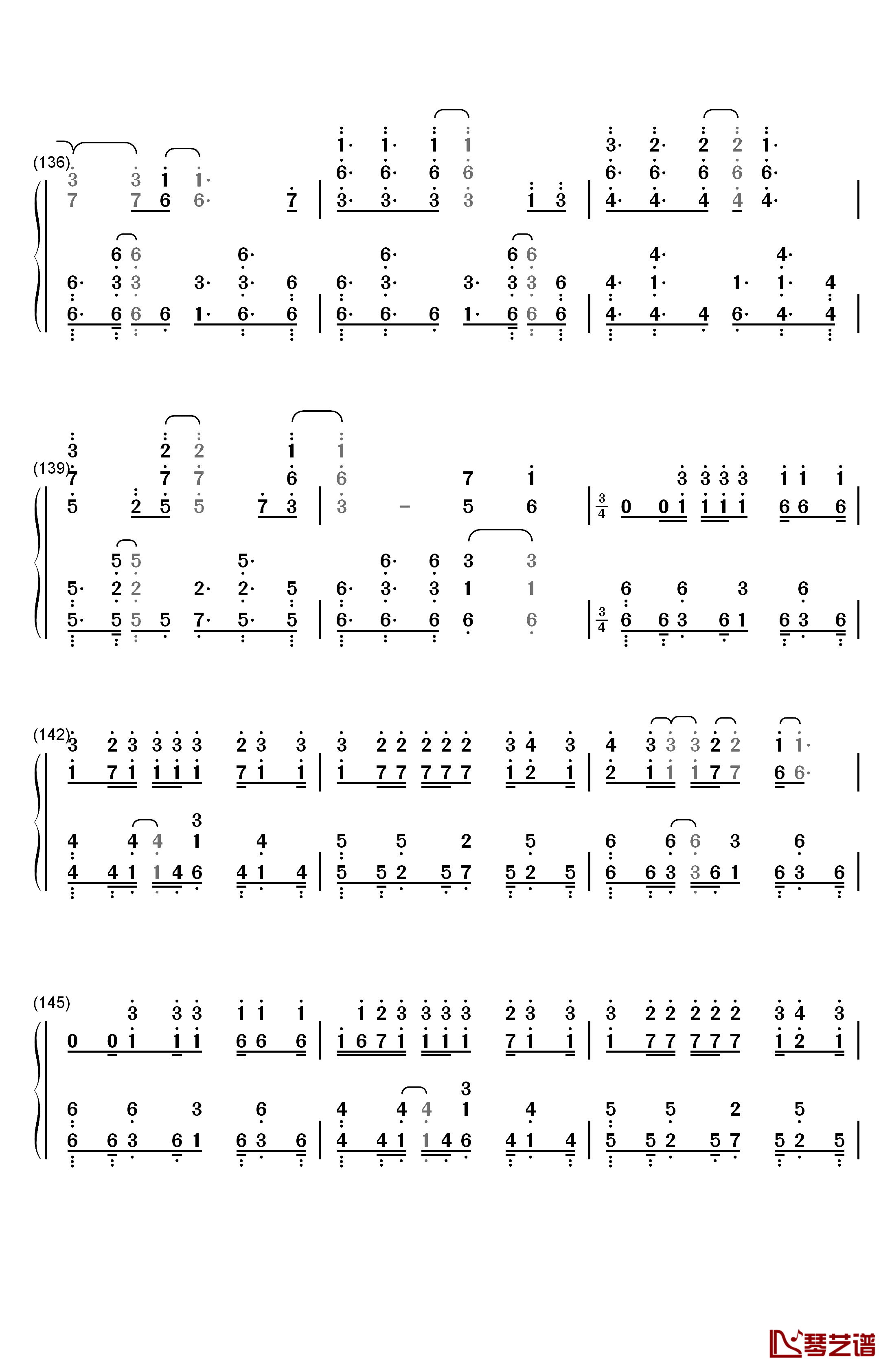 Katharsis钢琴简谱-数字双手-TK from 凛冽时雨13