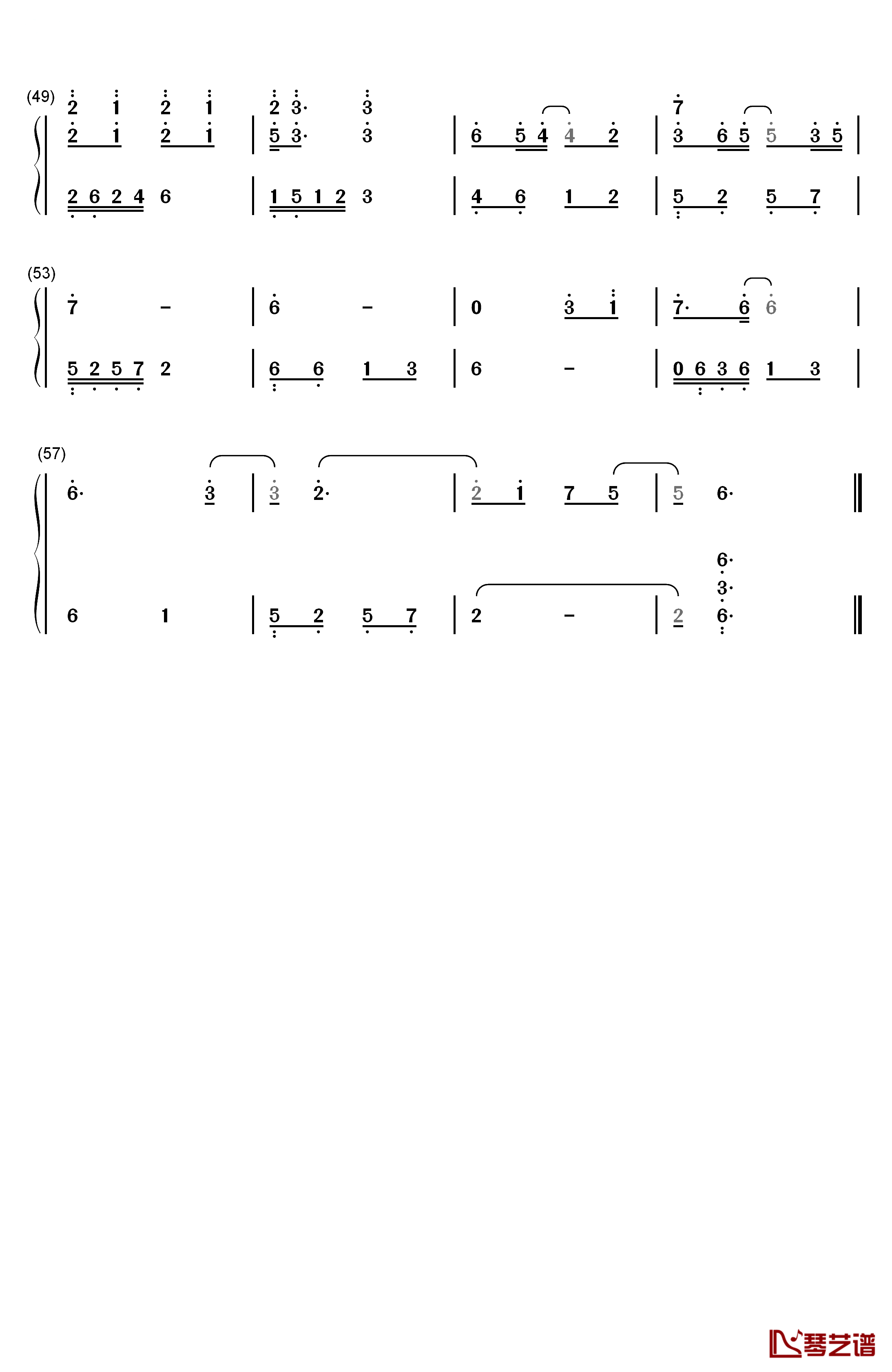 赤血长殷钢琴简谱-数字双手-王凯3