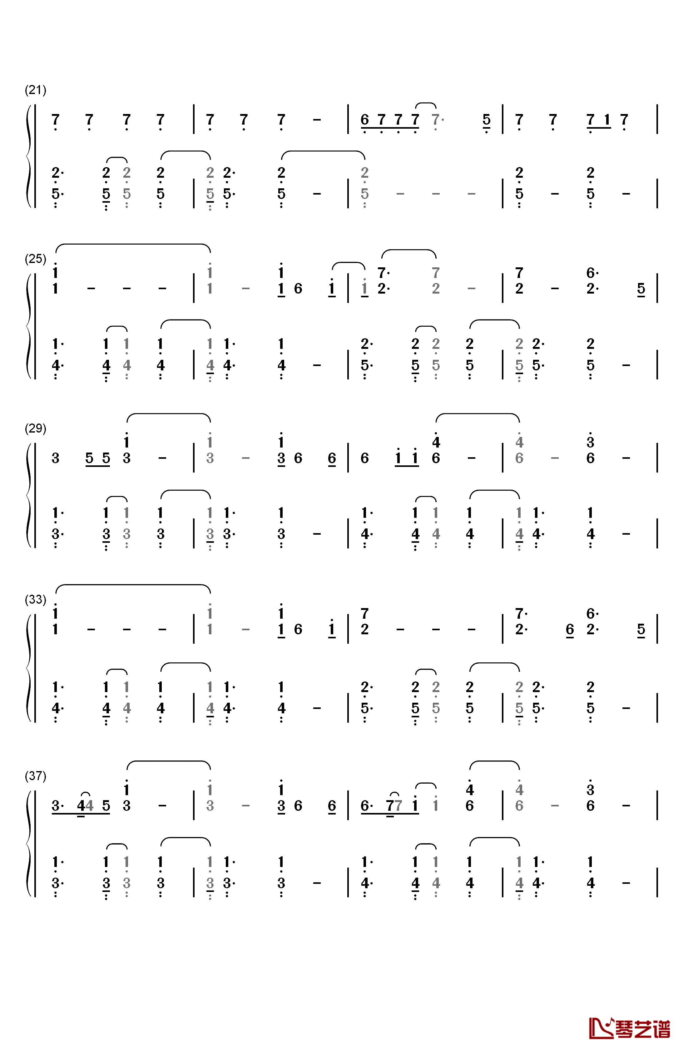 Chandelier钢琴简谱-数字双手-Sia2