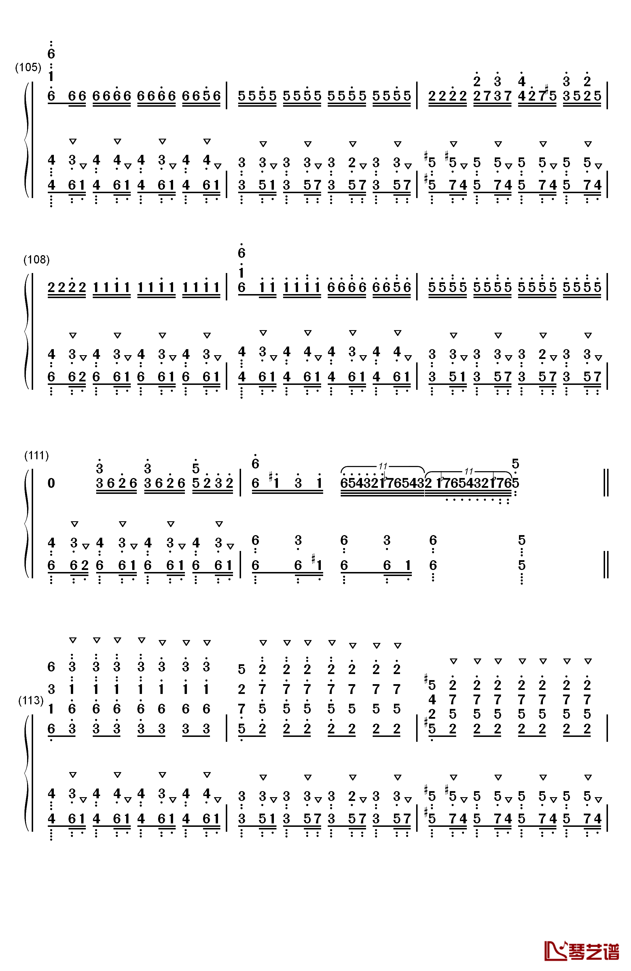 ココロ钢琴简谱-数字双手-镜音リン9