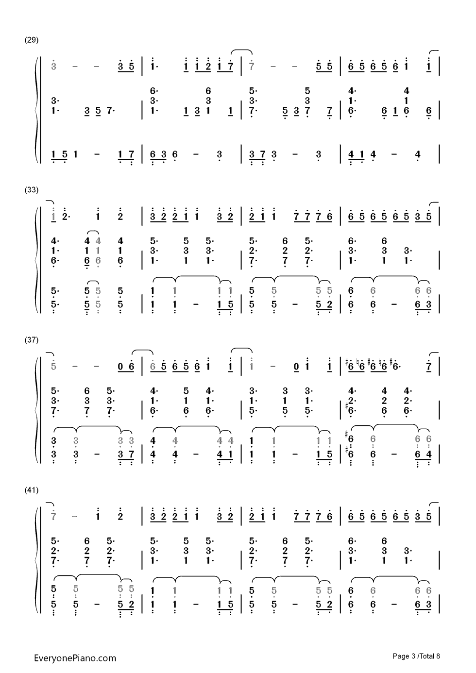 继续 钢琴简谱-数字双手-刘若英  Angela Aki3