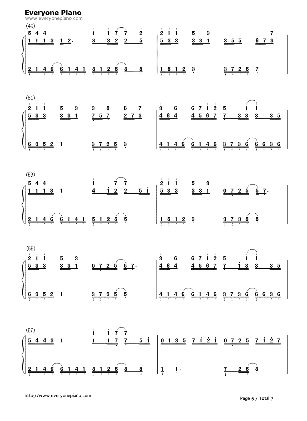 慢慢等钢琴简谱-数字双手-韦礼安6