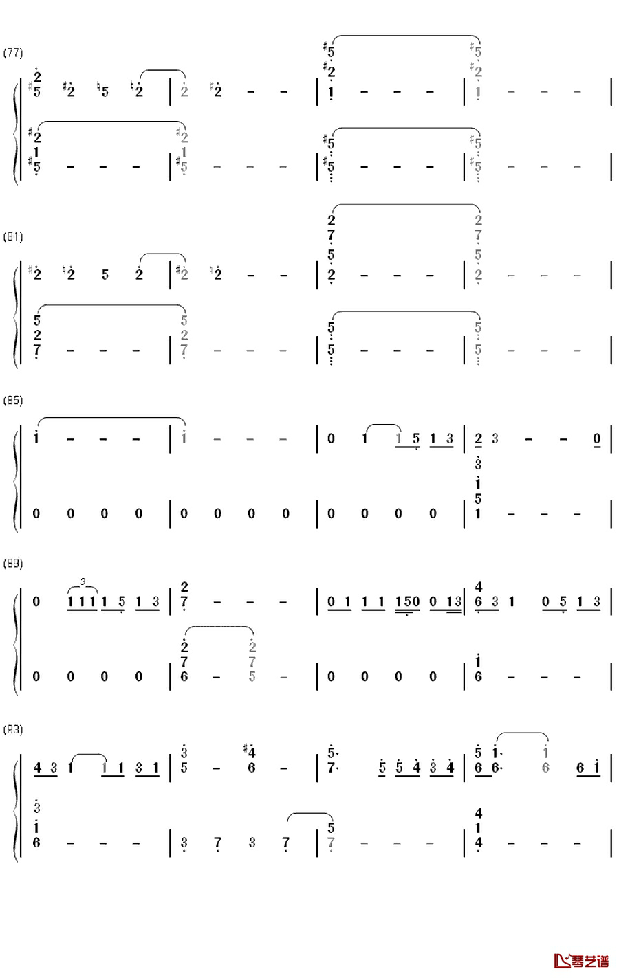 Do You Want to Build a Snowman钢琴版钢琴简谱-数字双手-Kristen Bell5