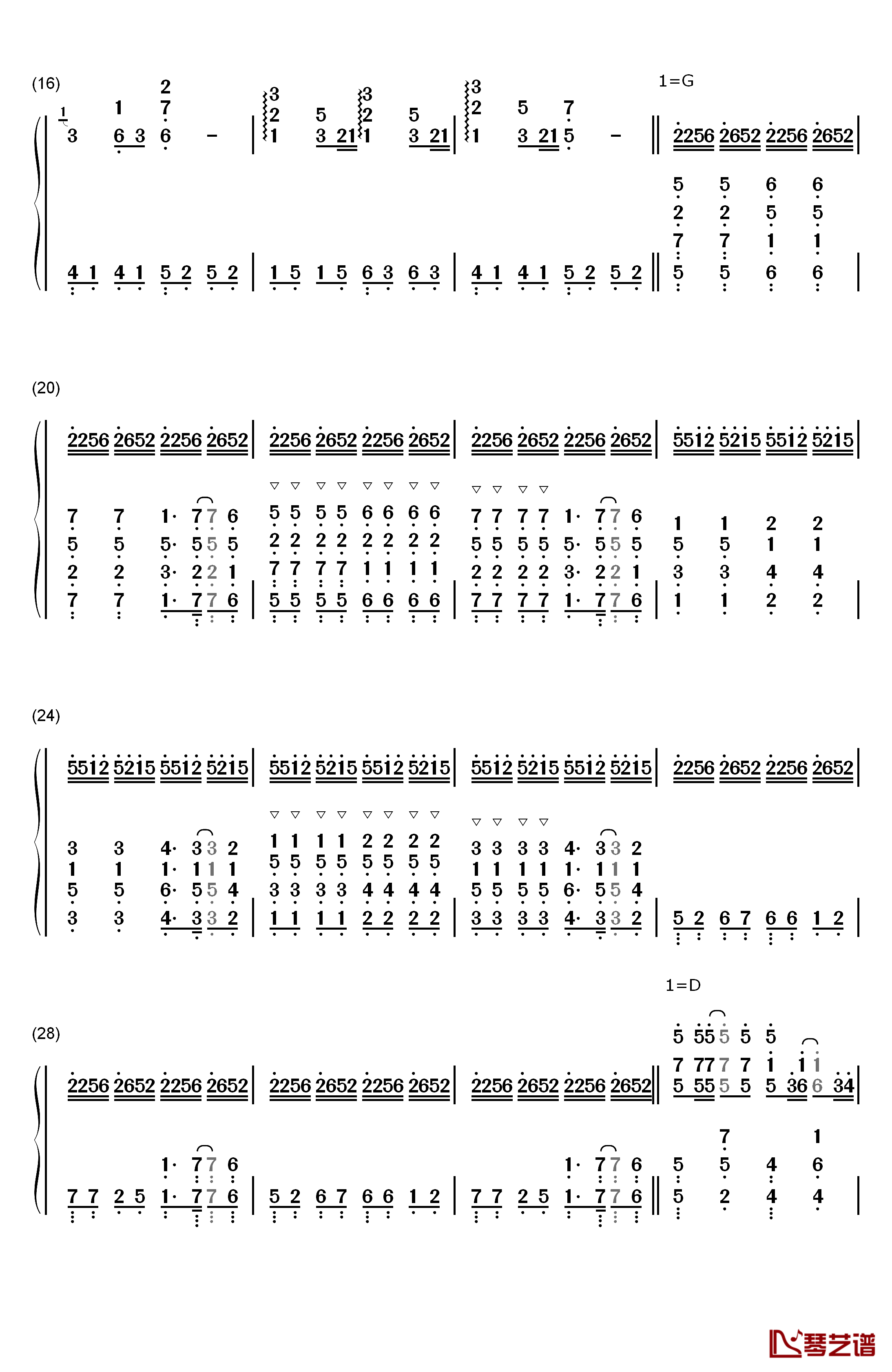 菊次郎的夏天钢琴简谱-数字双手-久石让  Joe Hisaishi 宫崎骏2