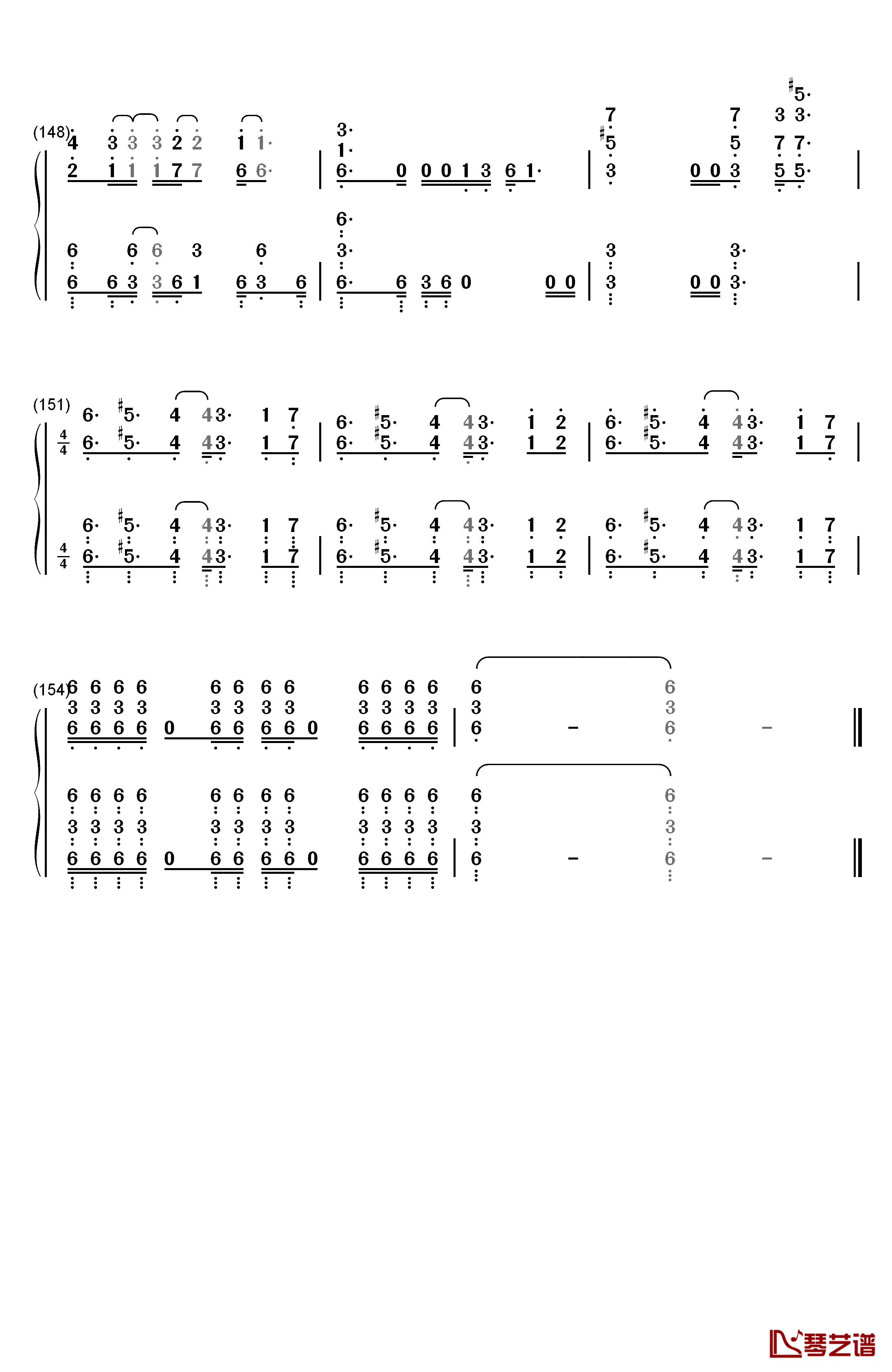 Katharsis钢琴简谱-数字双手-TK from 凛冽时雨14