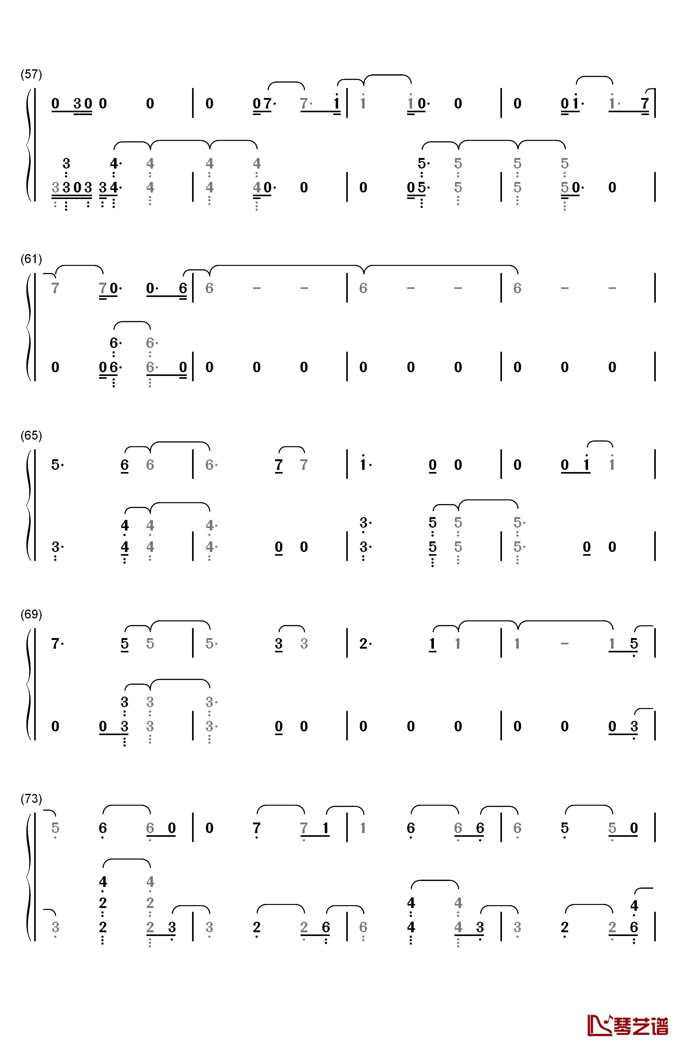 Beyond My Beloved Horizon钢琴简谱-数字双手-Hans Zimmer&Klaus Badelt4