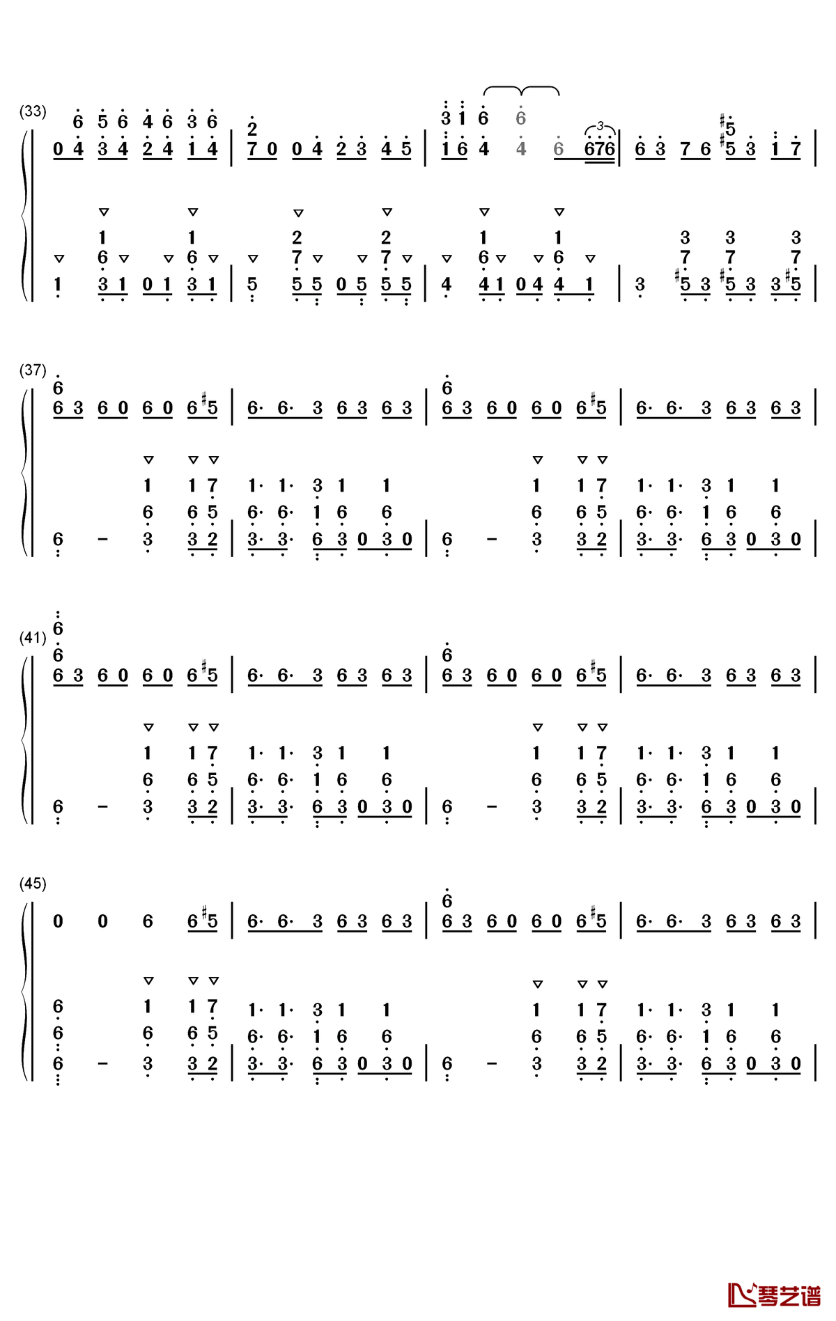 The Desert钢琴简谱-数字双手-猎豹移动公司3