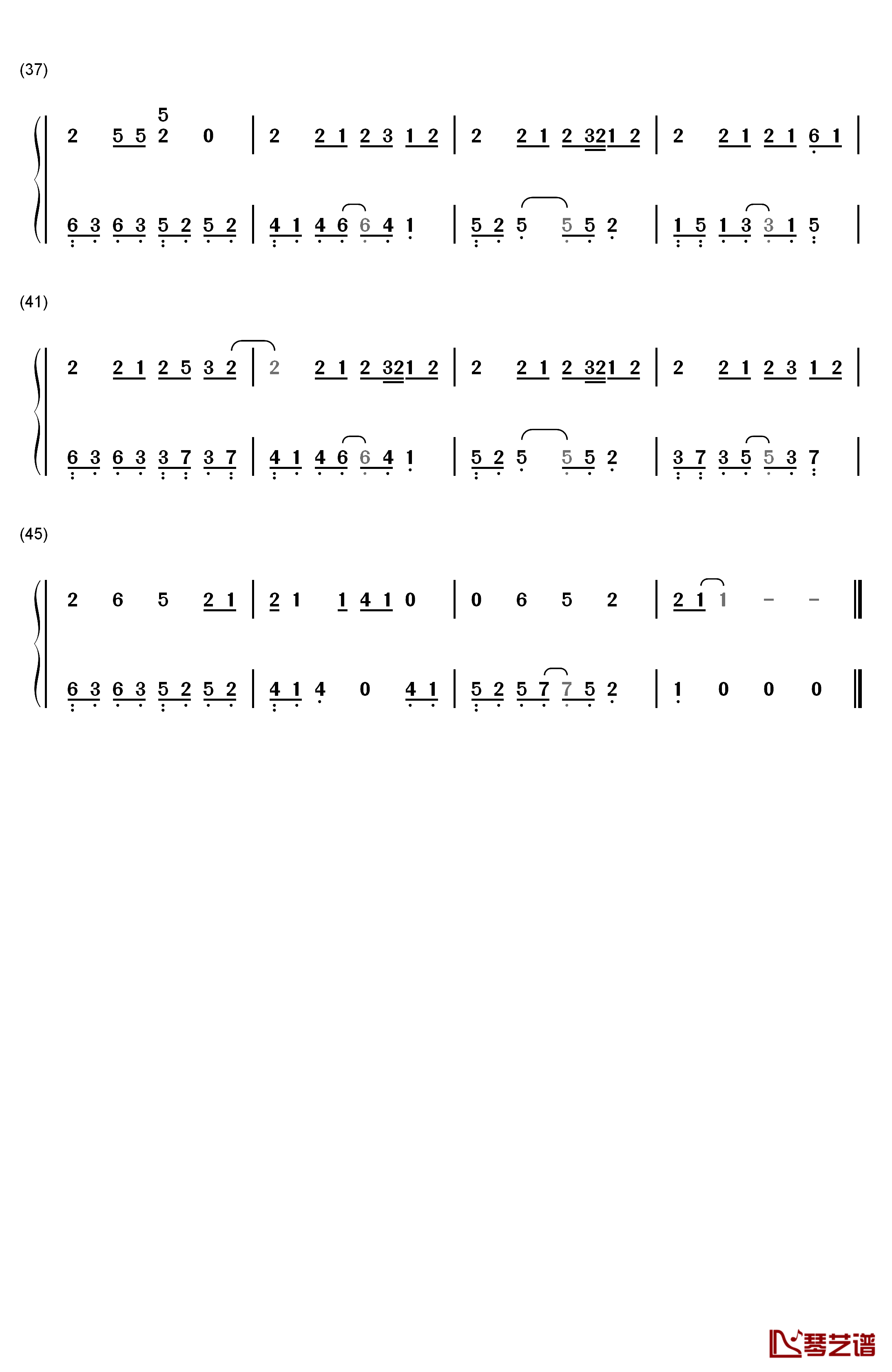 スパイス钢琴简谱-数字双手-东京カランコロン3