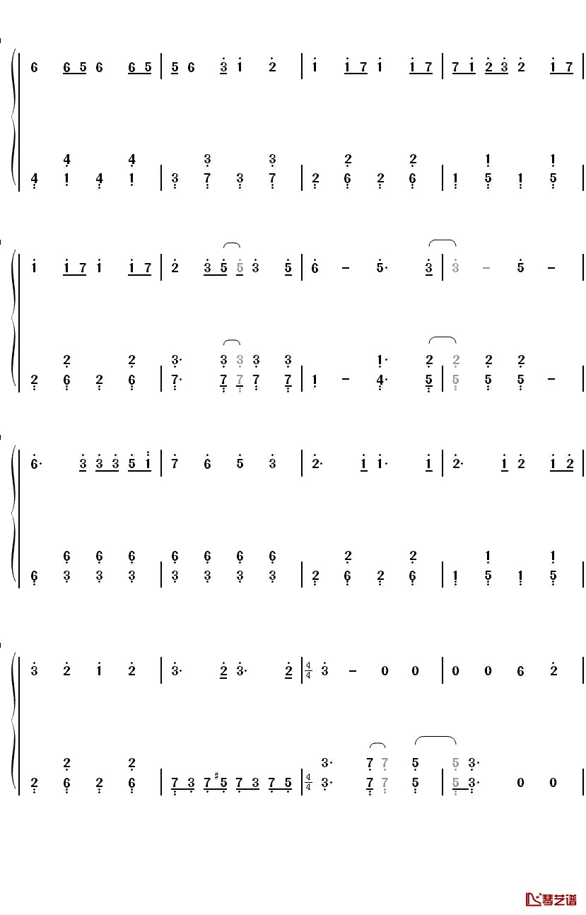 桜前线异常ナシ钢琴简谱-数字双手-初音ミク8