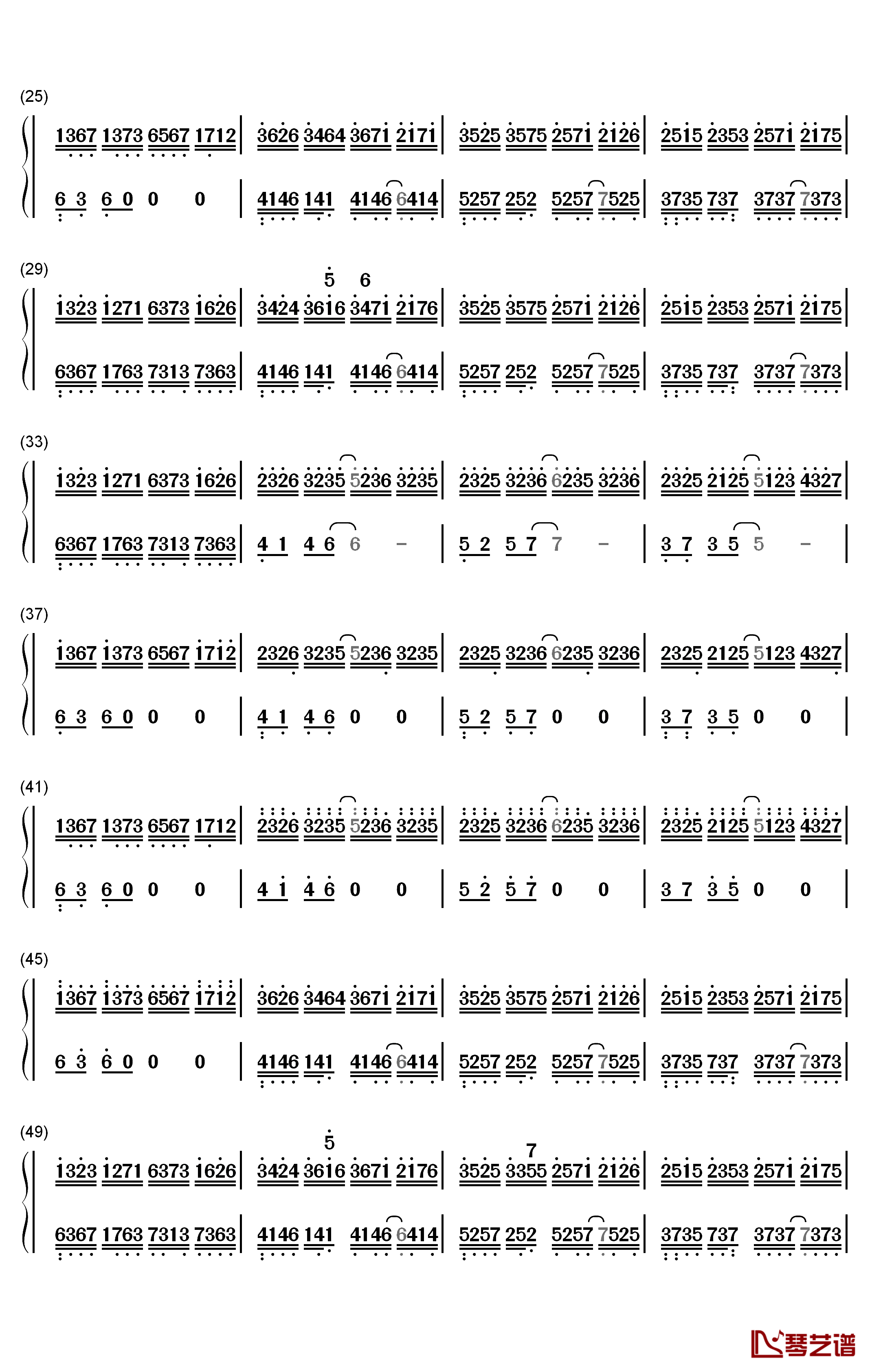 Somnambulating钢琴简谱-数字双手-羽肿2