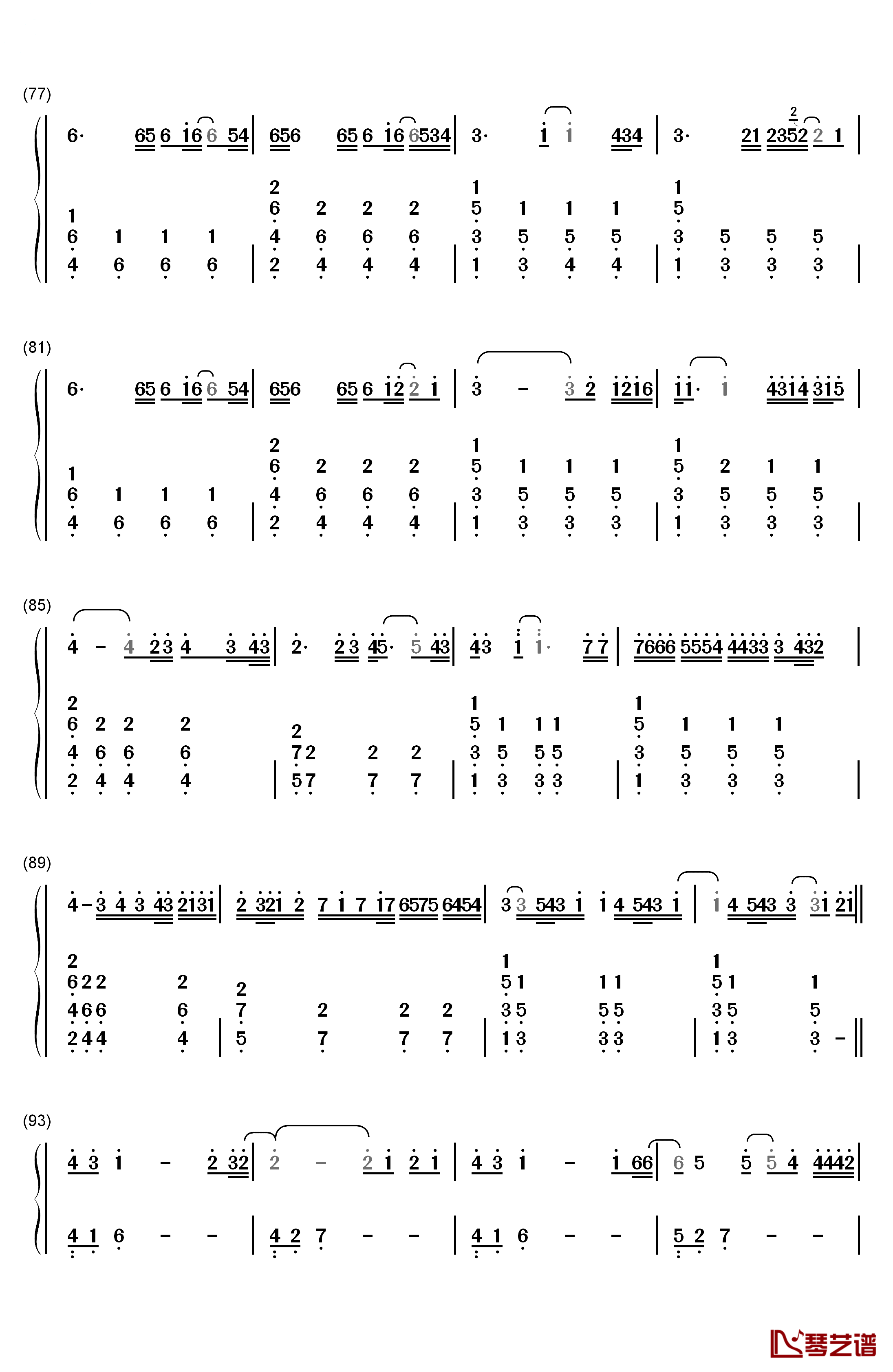 November Rain钢琴简谱-数字双手-Guns N' Roses5