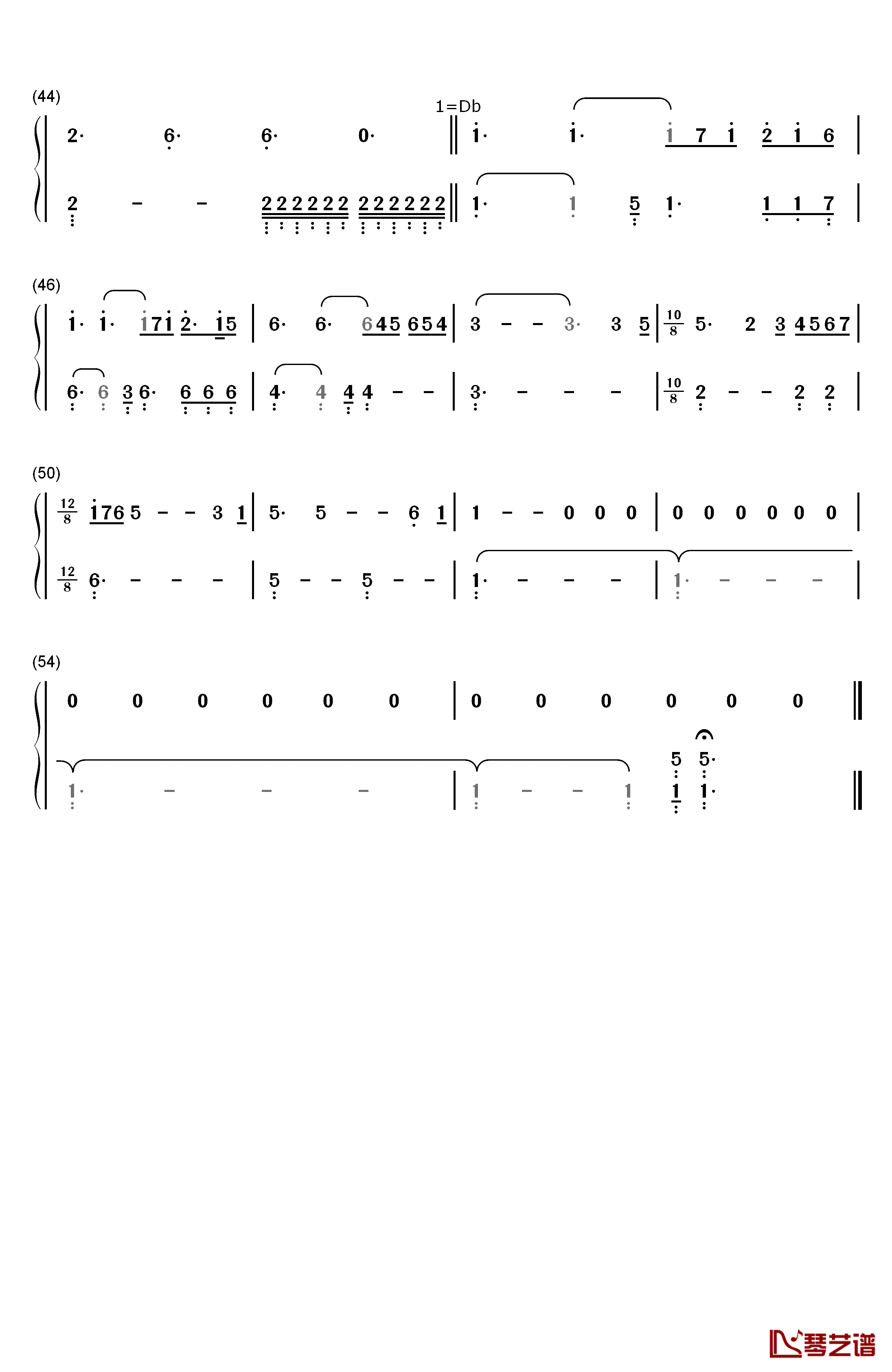 Memory钢琴简谱-数字双手-Grizabella3