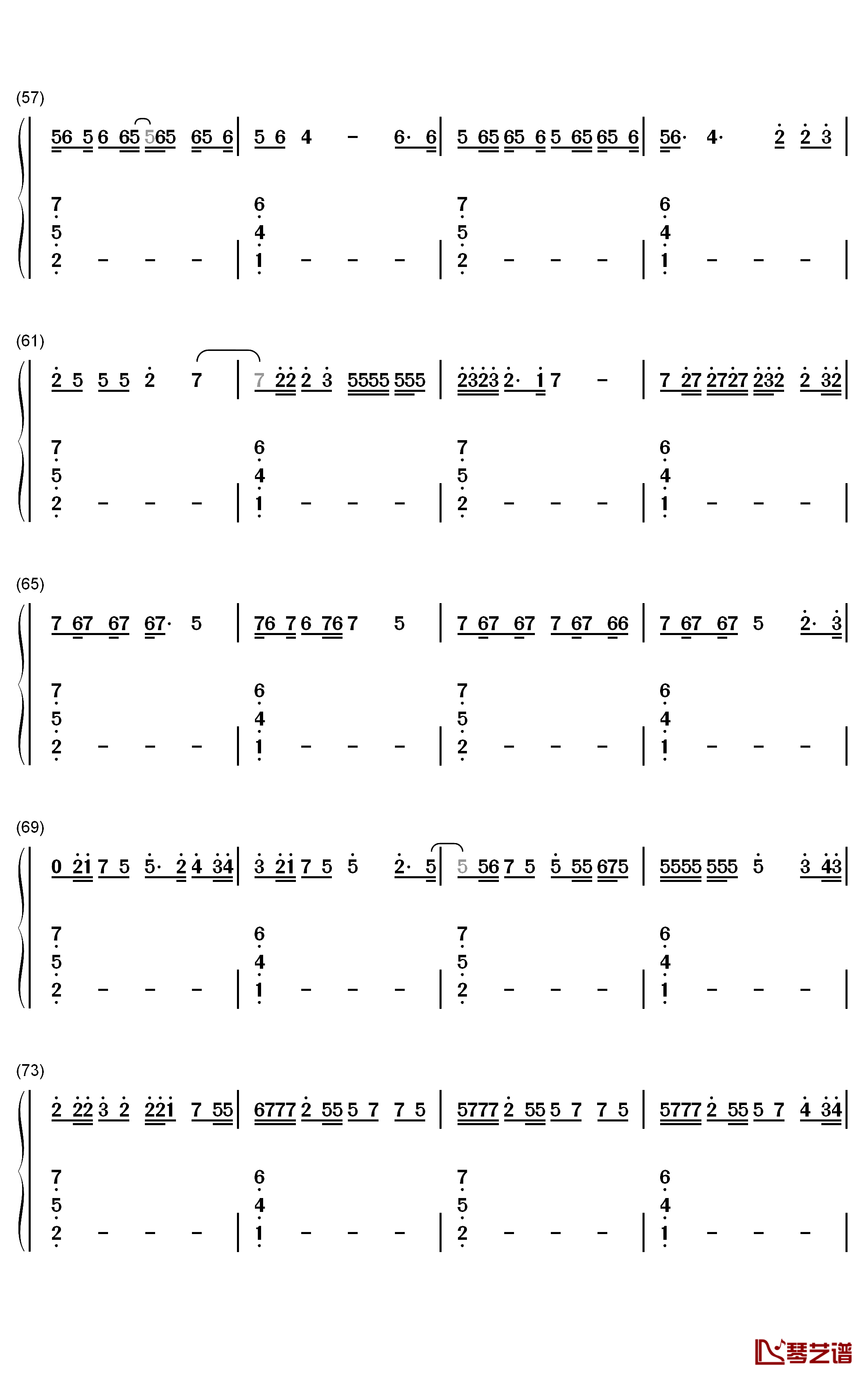 Black Parade钢琴简谱-数字双手-Beyoncé4