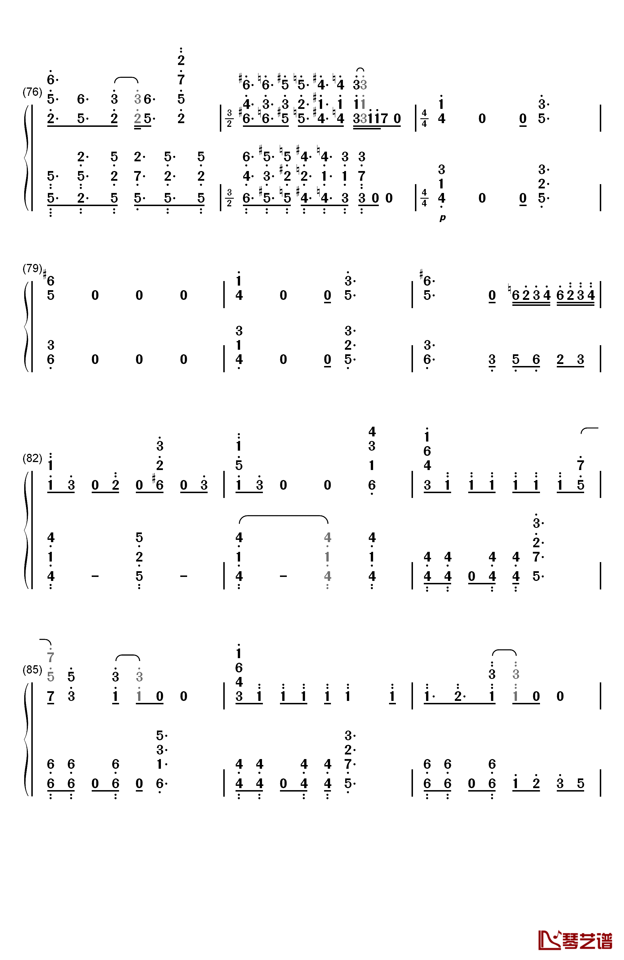 Katharsis钢琴简谱-数字双手-TK from 凛冽时雨8