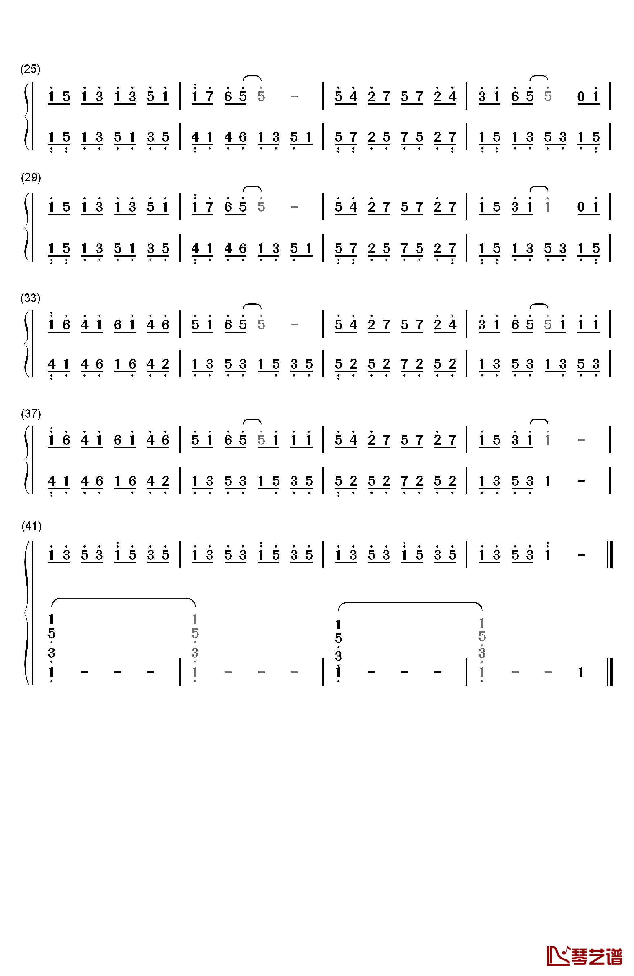 音乐盒舞者钢琴简谱-数字双手-理查德克莱德曼2