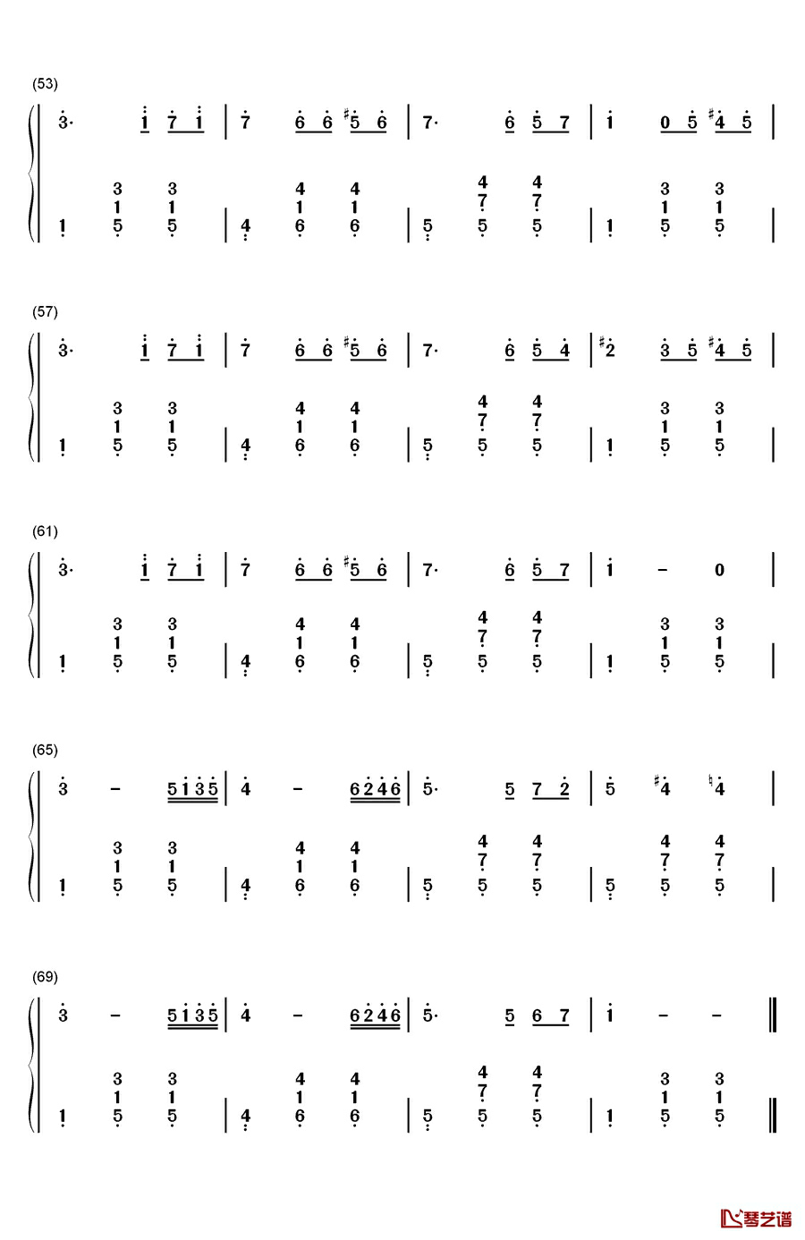 格特鲁德的梦之圆舞曲钢琴简谱-数字双手-贝多芬4