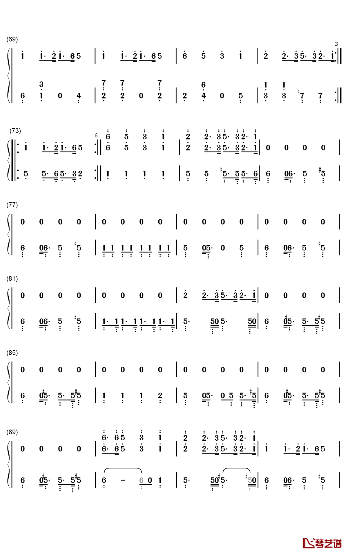 Windfall钢琴简谱-数字双手-TheFatRat4