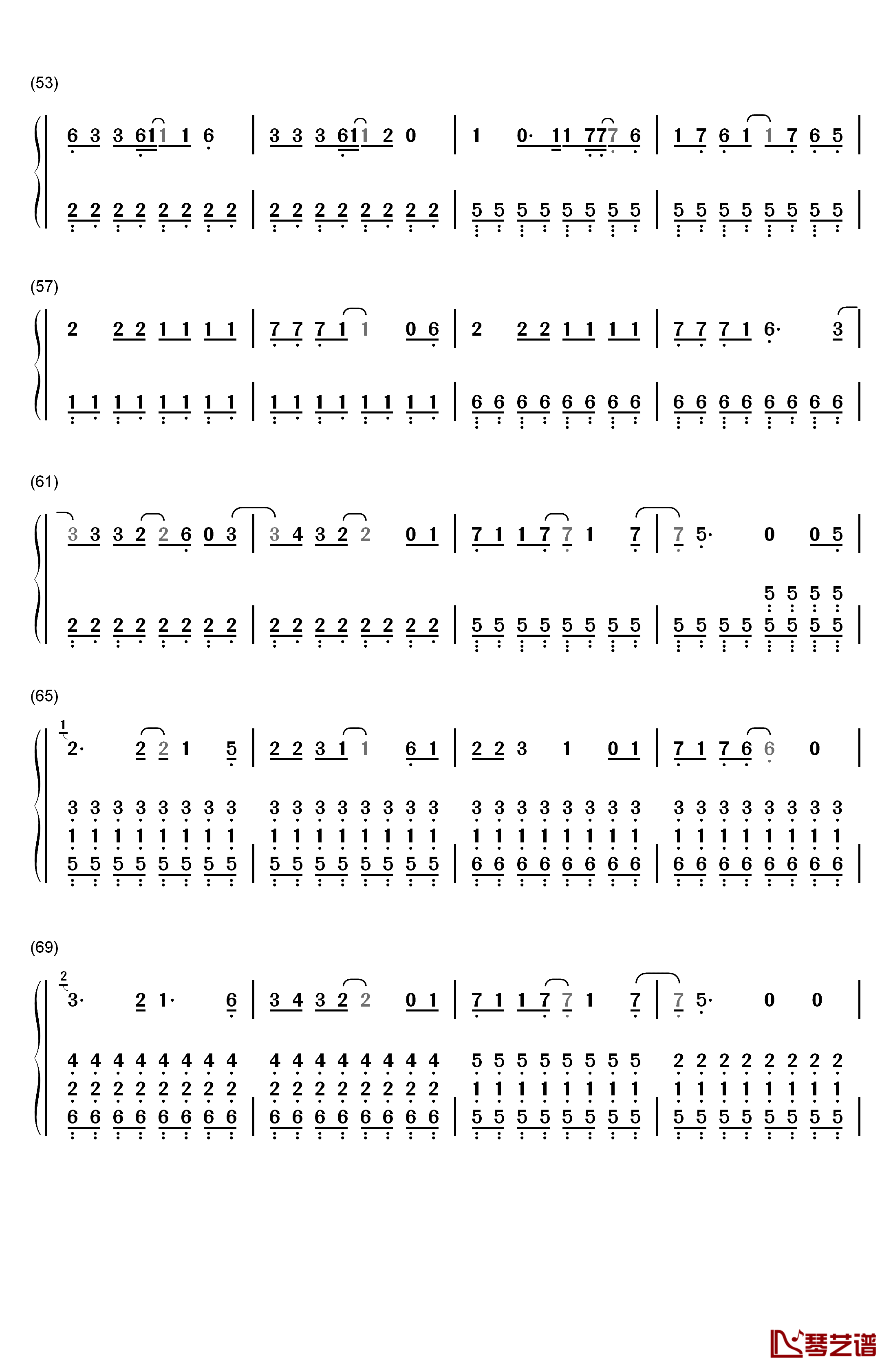 Last Christmas钢琴简谱-数字双手-Taylor Swift4