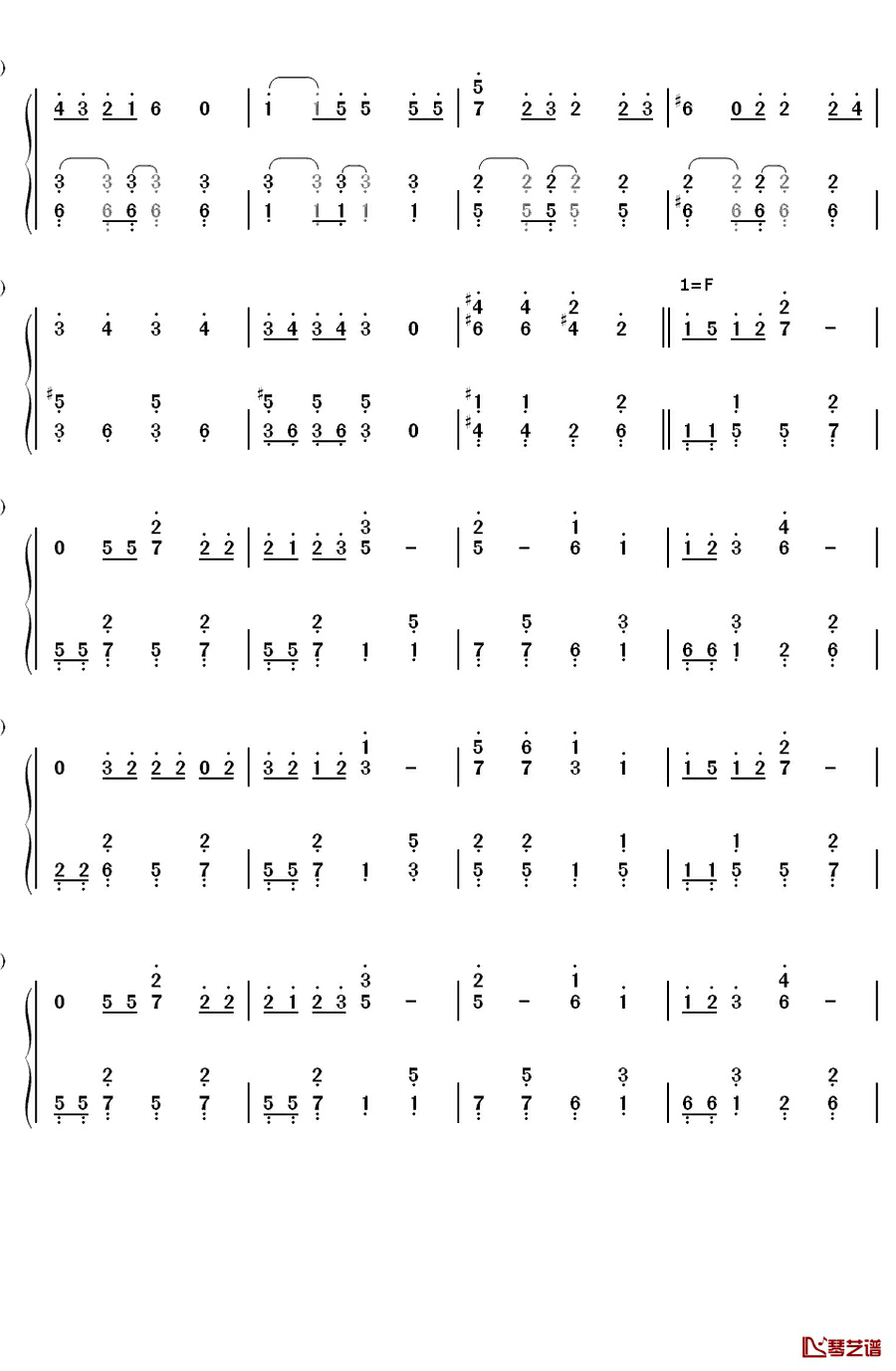 泣いてもいいんだよ钢琴简谱-数字双手-ももいろクローバーZ 桃色幸运草Z4