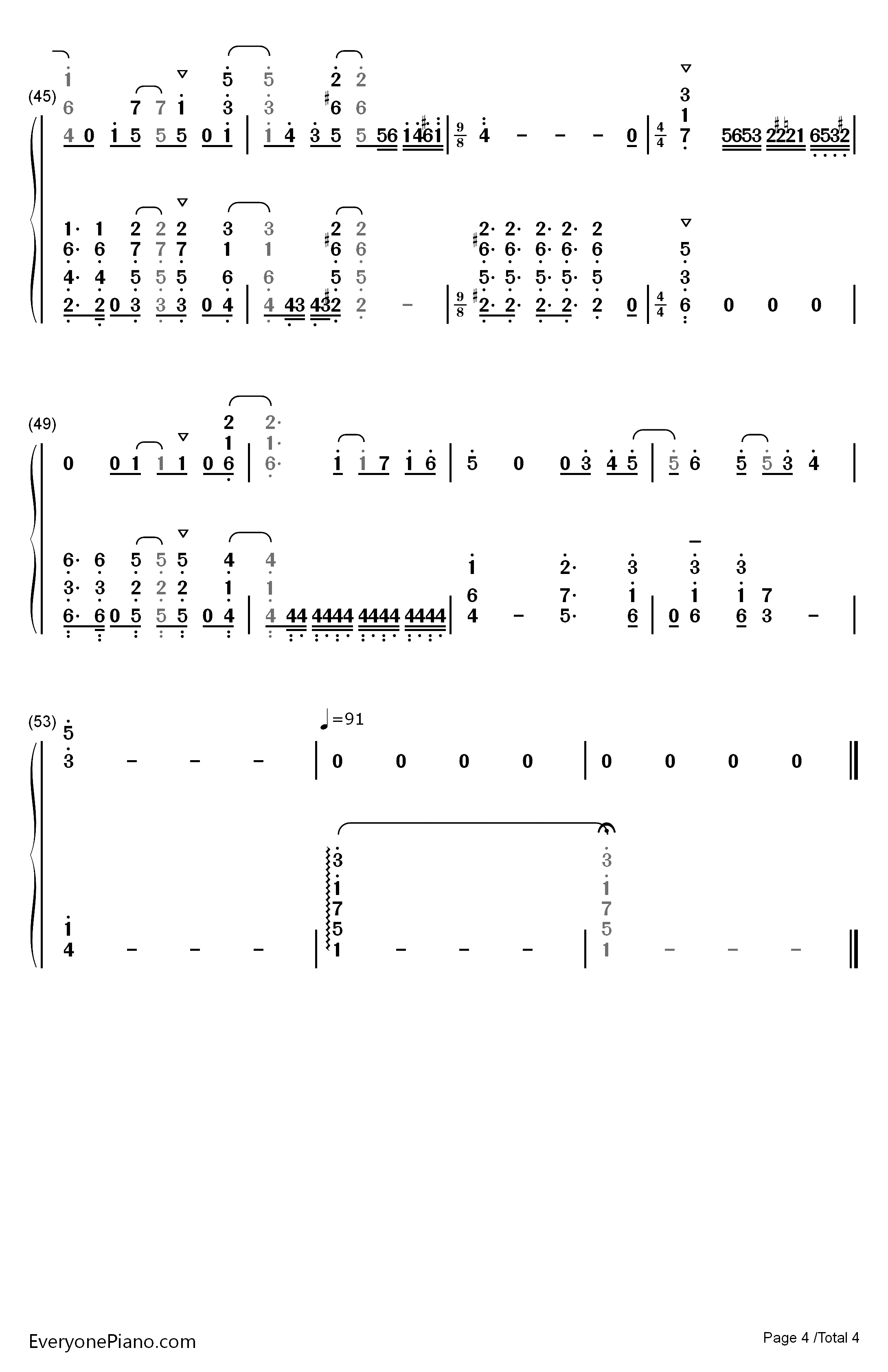 1st Love Story钢琴简谱-数字双手-Luce Twinkle Wink☆4