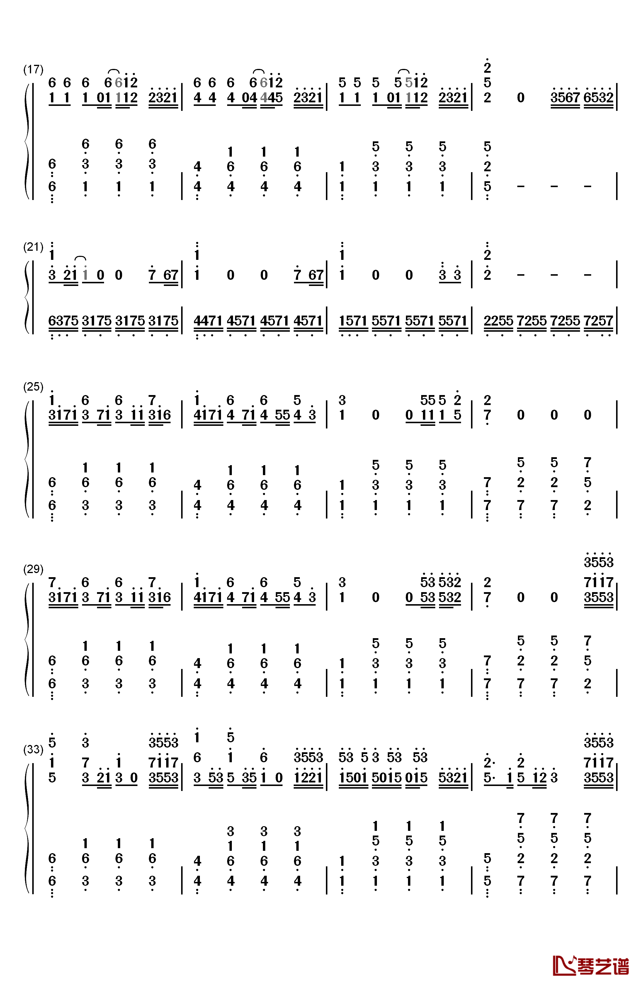 Try钢琴简谱-数字双手-Colbie Caillat2