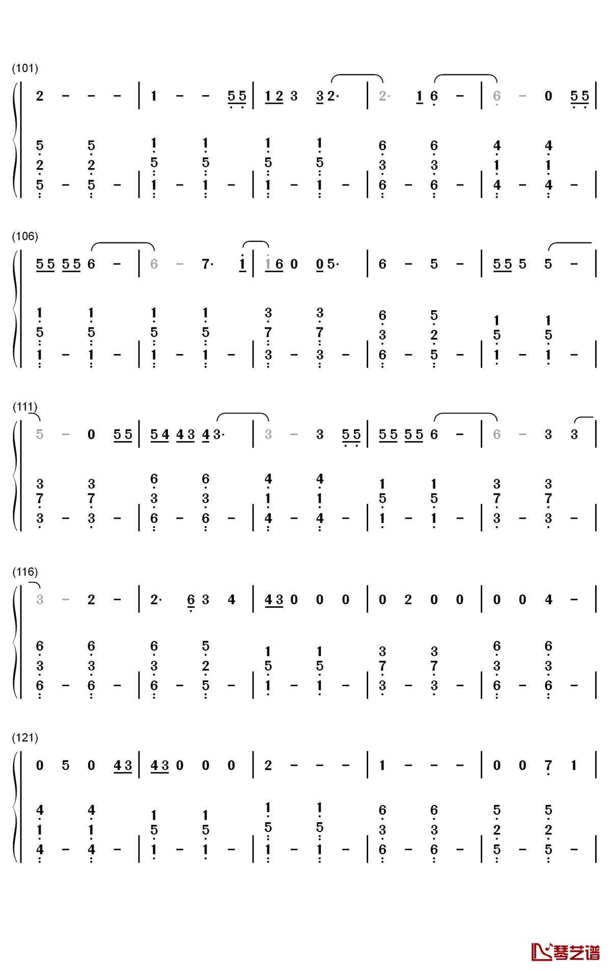 Never Worn White钢琴简谱-Katy Perry歌曲-数字双手曲谱5