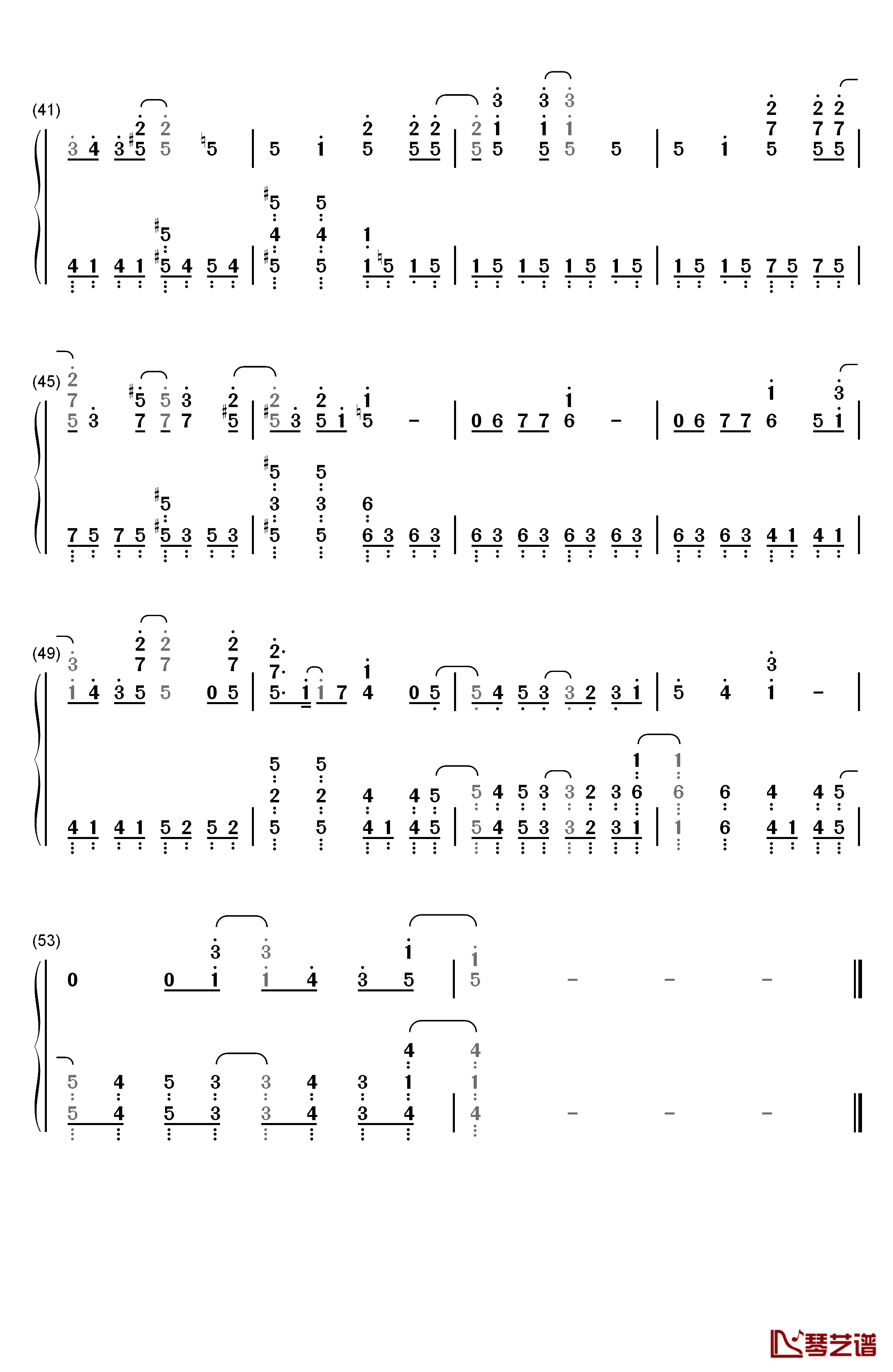 ステラブリーズ钢琴简谱-数字双手-春奈露娜3