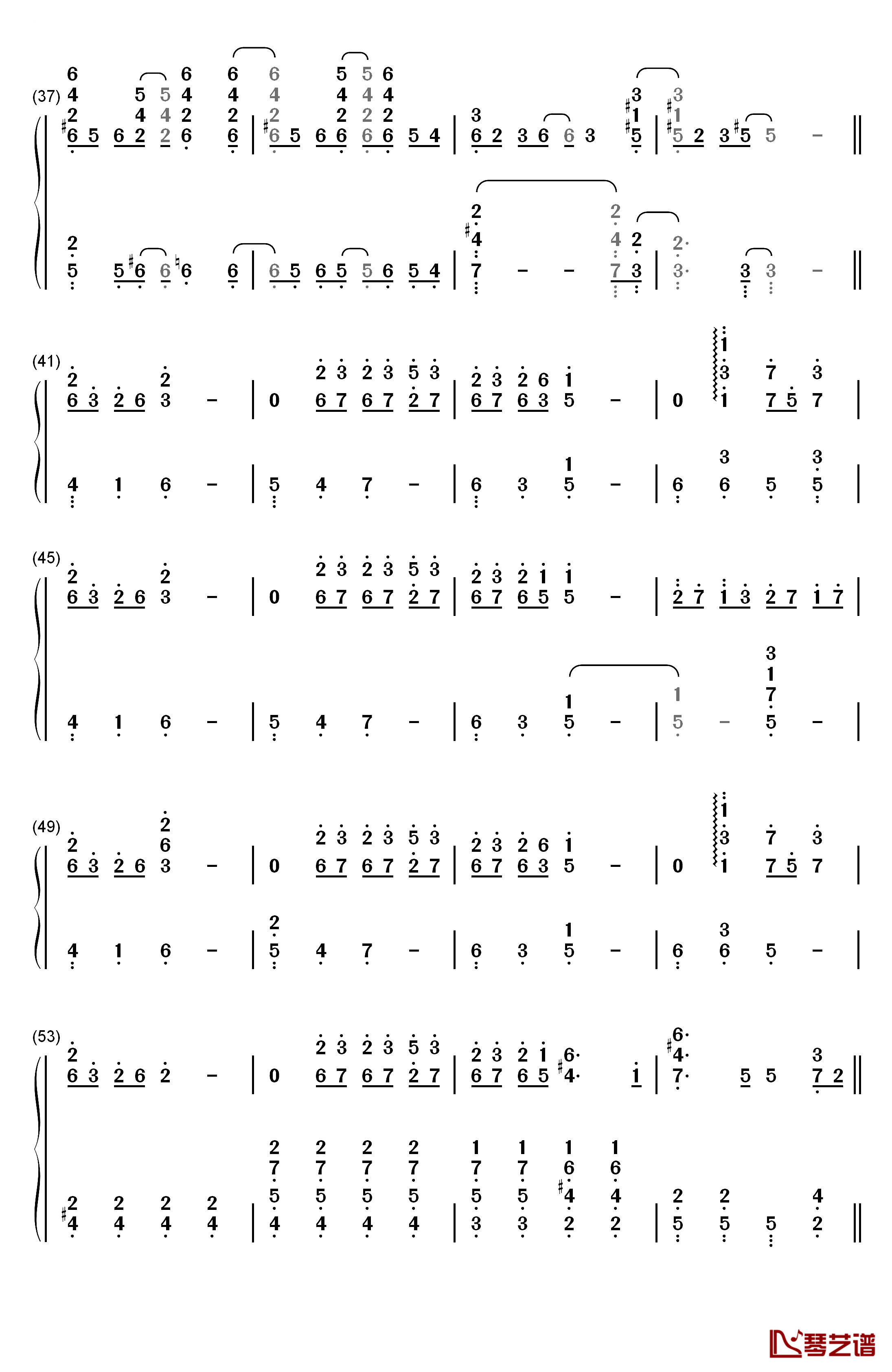 Forbidden Colours钢琴简谱-数字双手-坂本龙一3