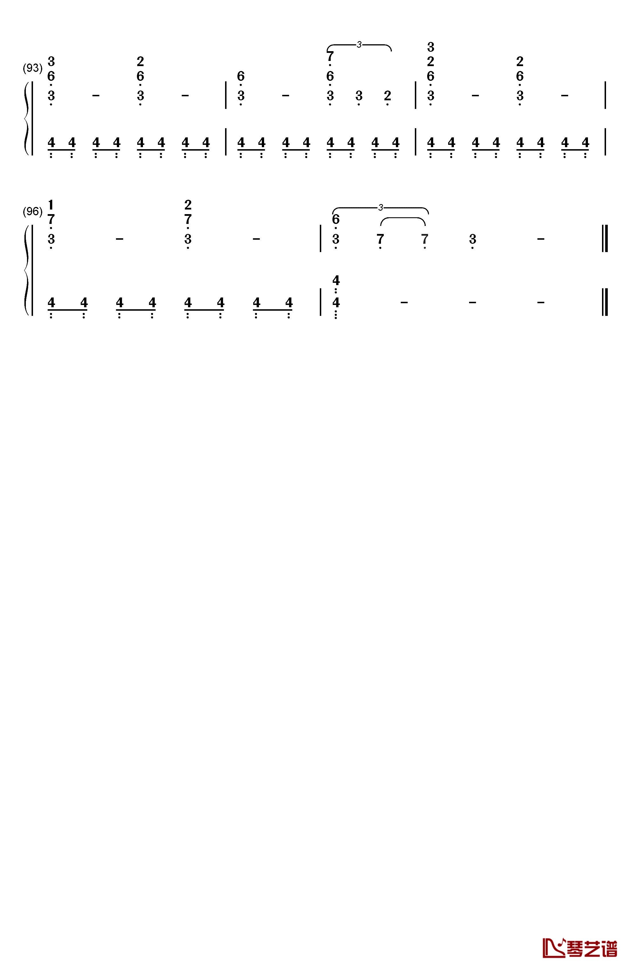 Forbidden Colours钢琴简谱-数字双手-坂本龙一6