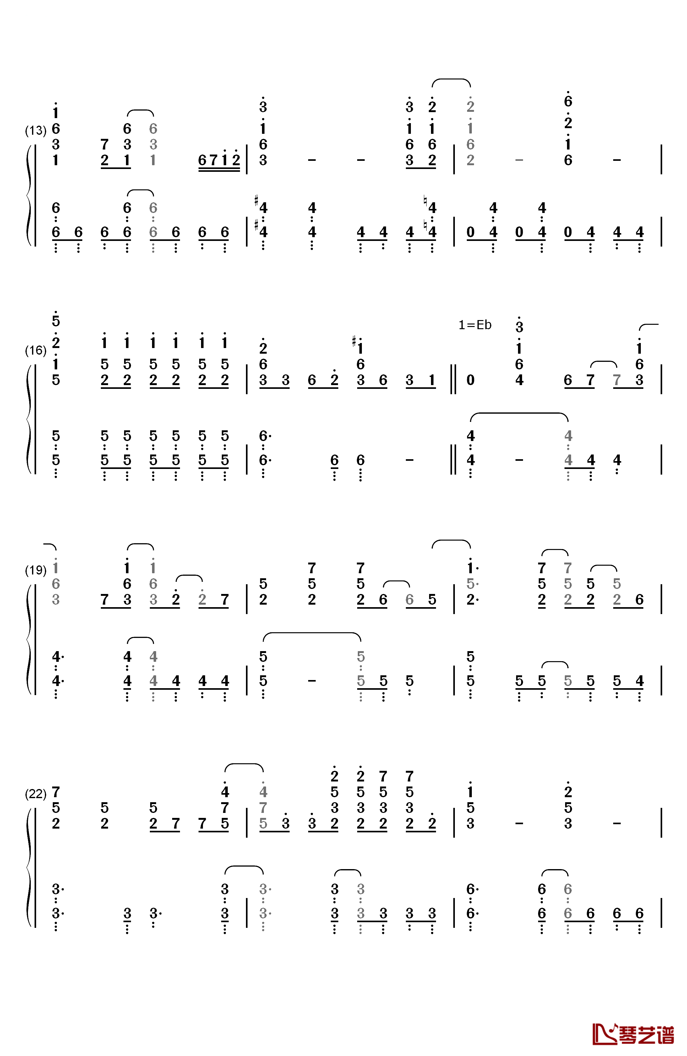 コネクト钢琴简谱-数字双手-ClariS2