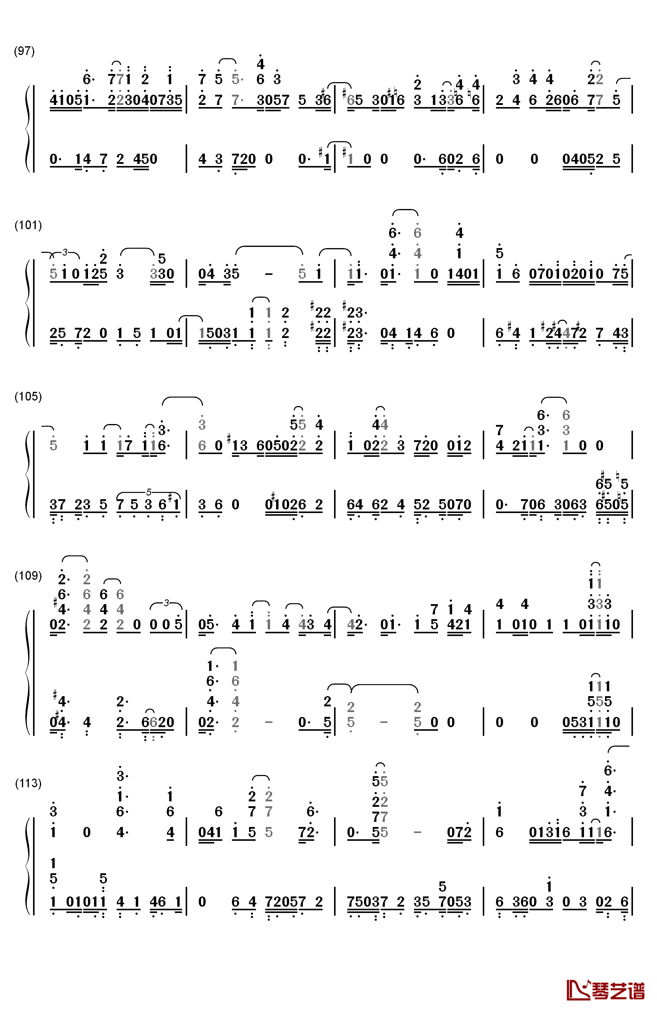 Bon Voyage钢琴简谱-数字双手-Bon-Bon Blanco6