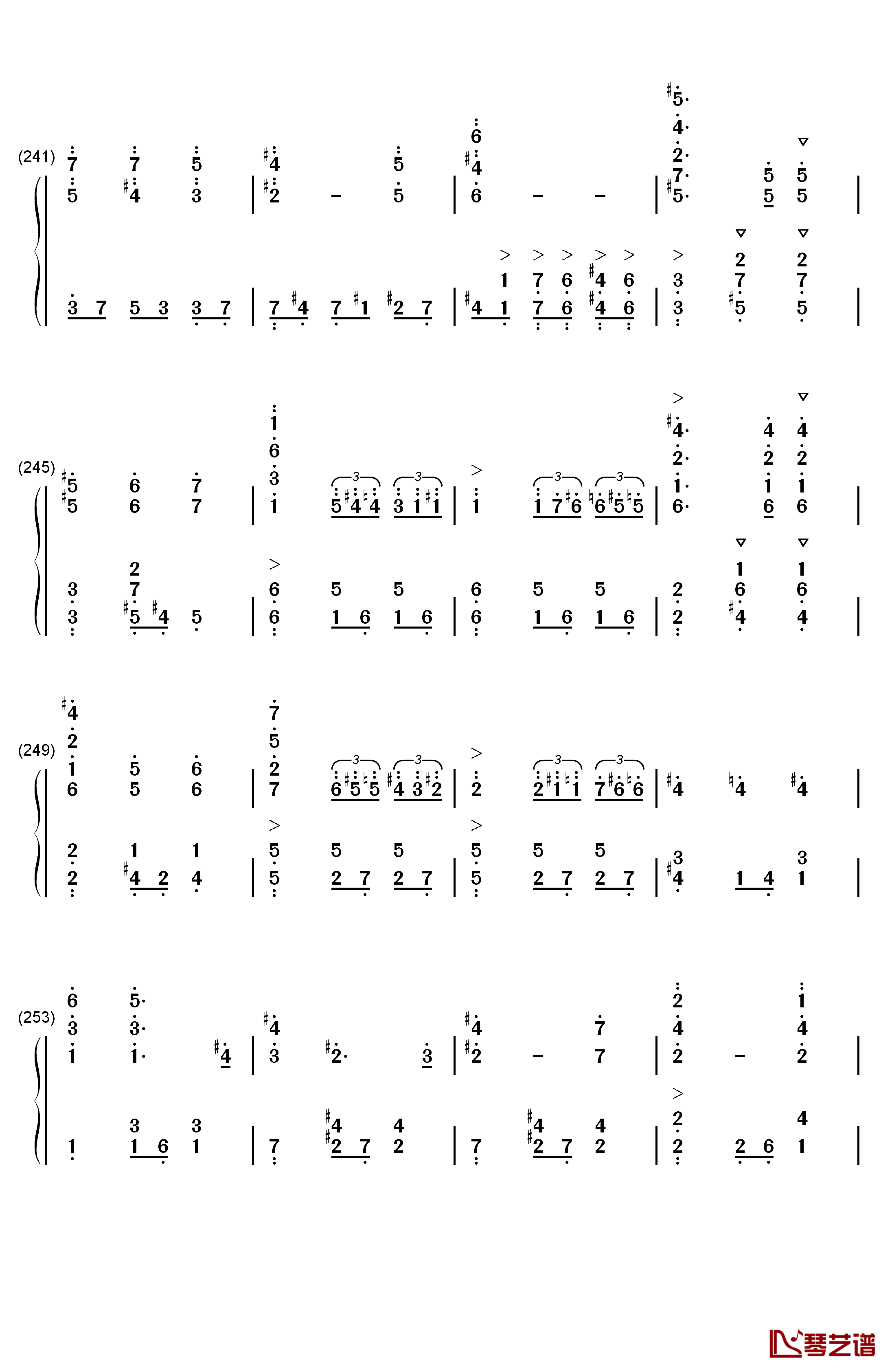 世界の約束钢琴简谱-数字双手-倍赏千惠子13