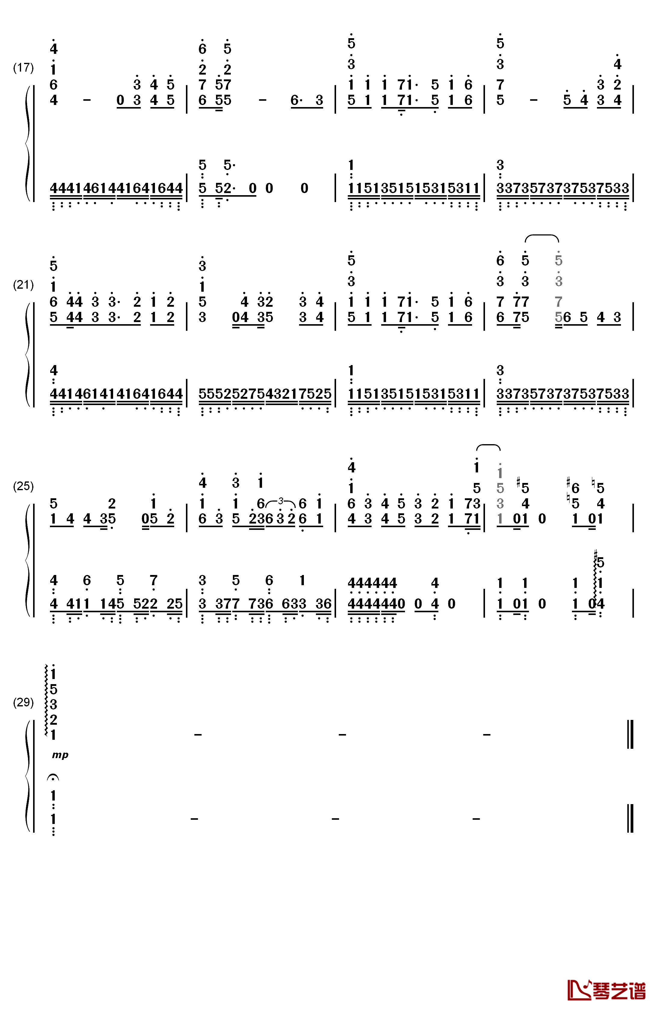 エブリデイワールド钢琴简谱-数字双手-早见沙织&东山奈央2