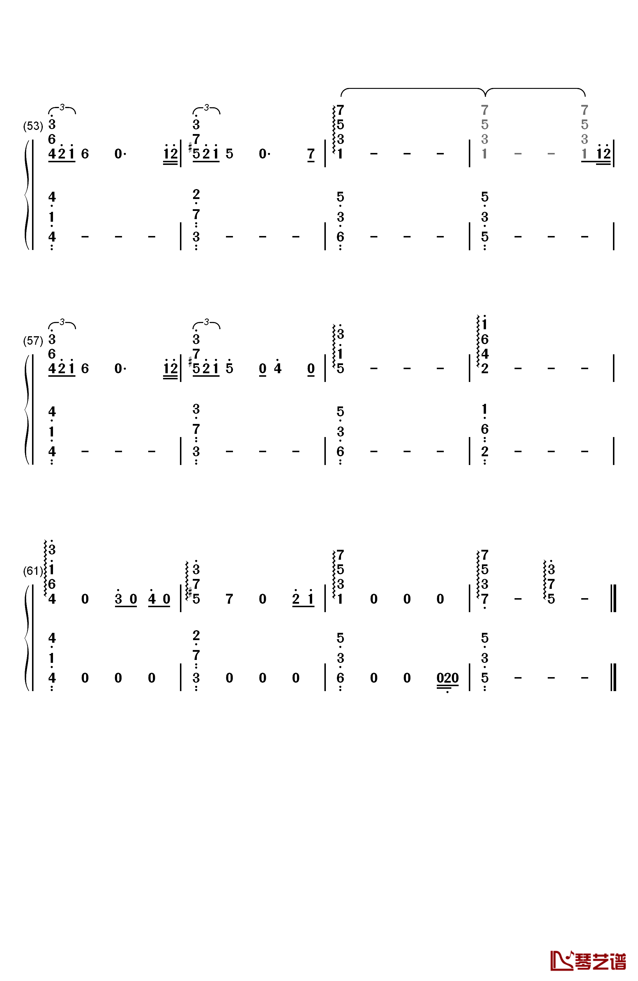 Location钢琴简谱-数字双手-Khalid4