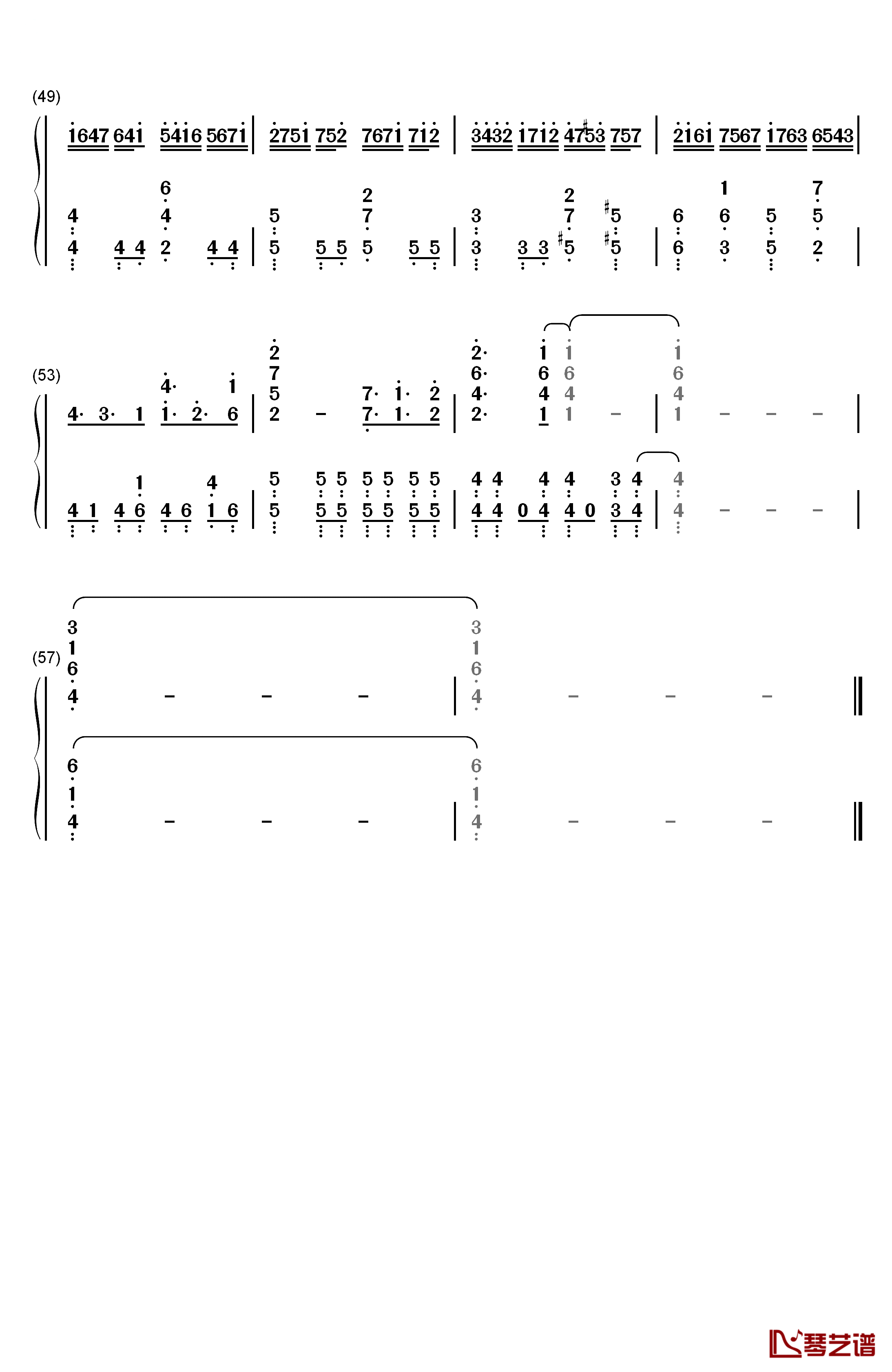 Beautiful World钢琴简谱-数字双手-XX:me4